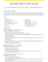 Adventure Tour Guide resume template