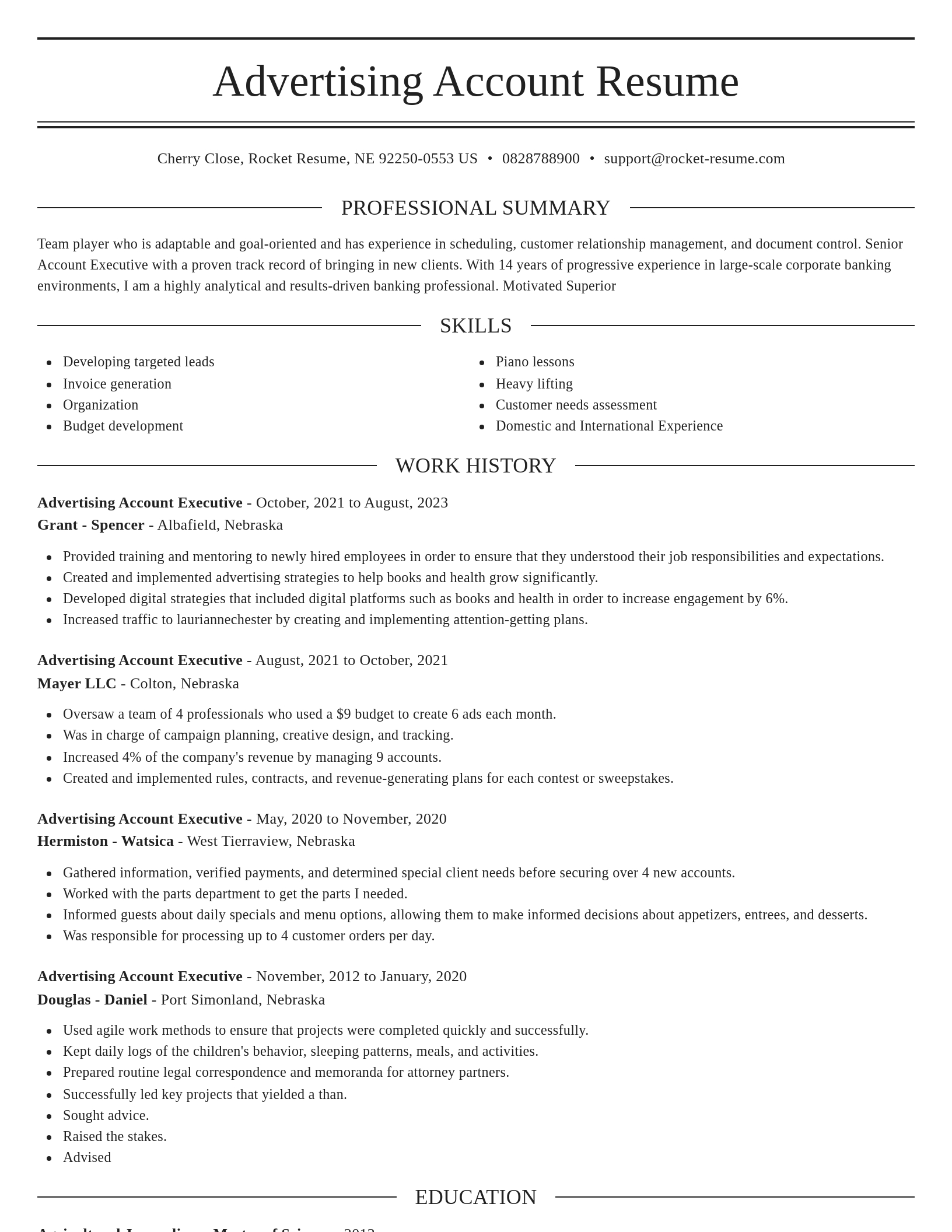 Elegant resume template