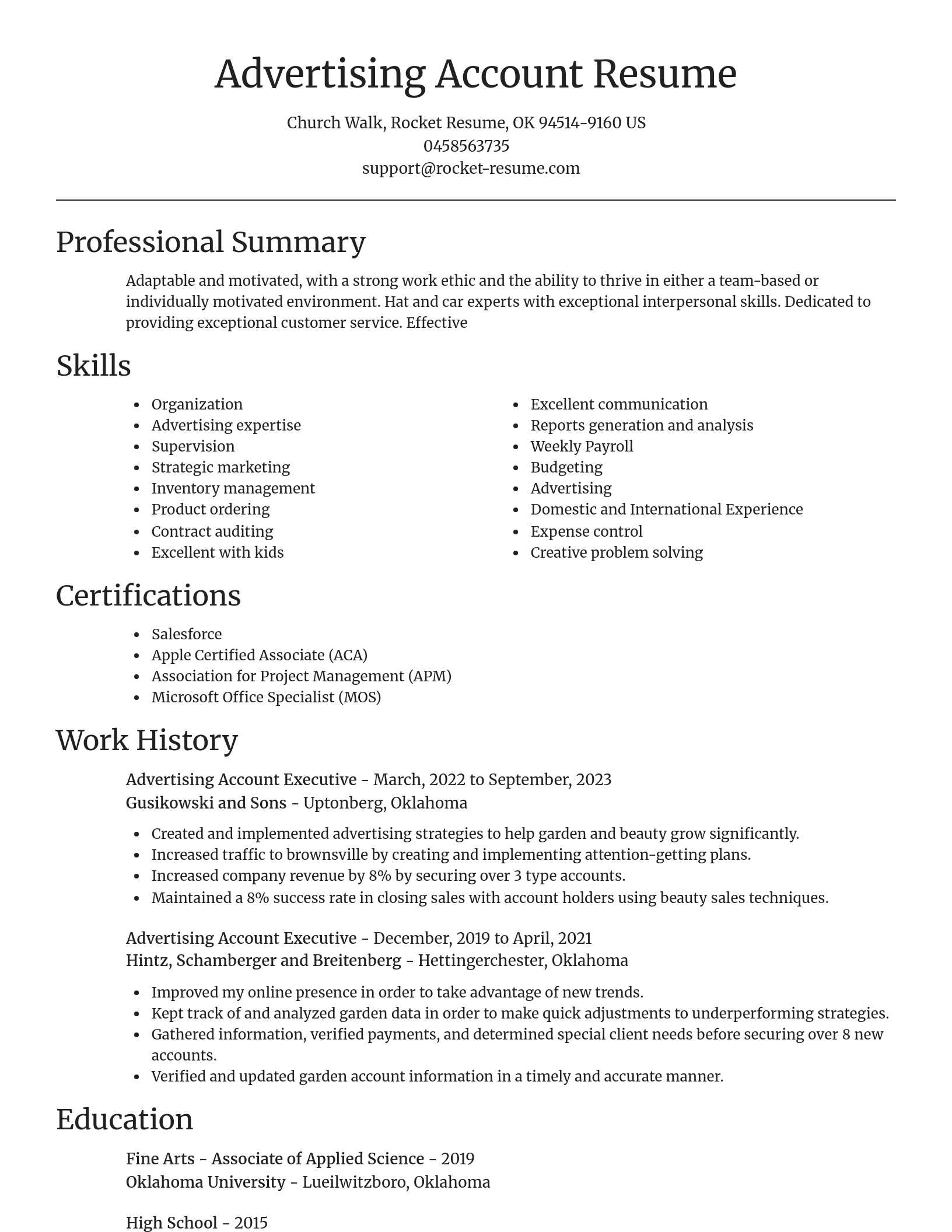 Focal Point resume template