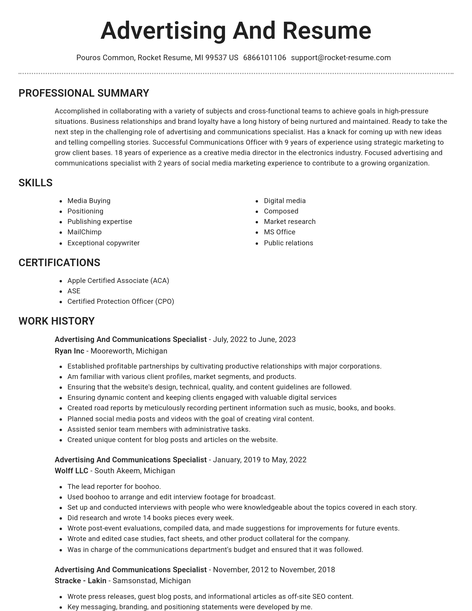 Brilliant resume template