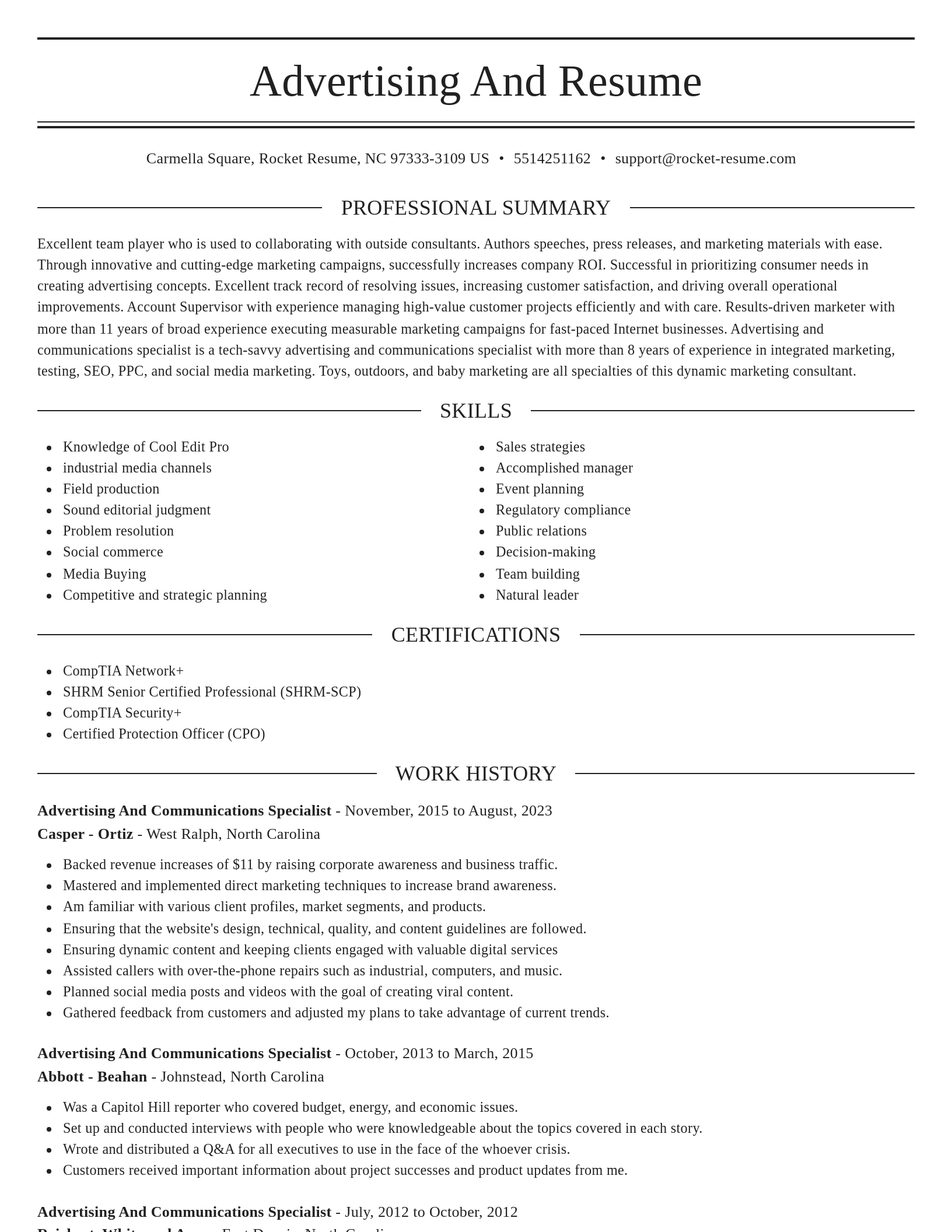Elegant resume template