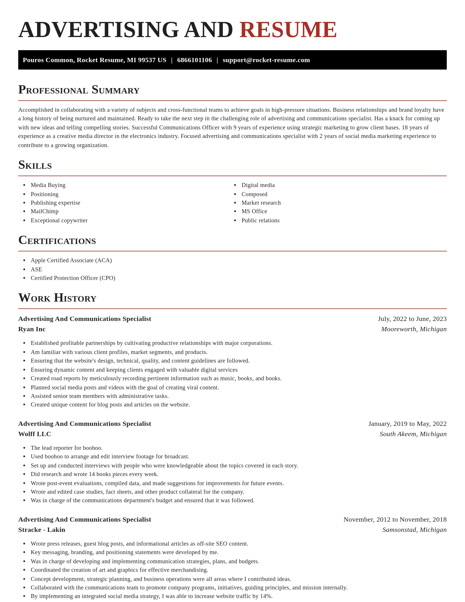 Exquisite resume template