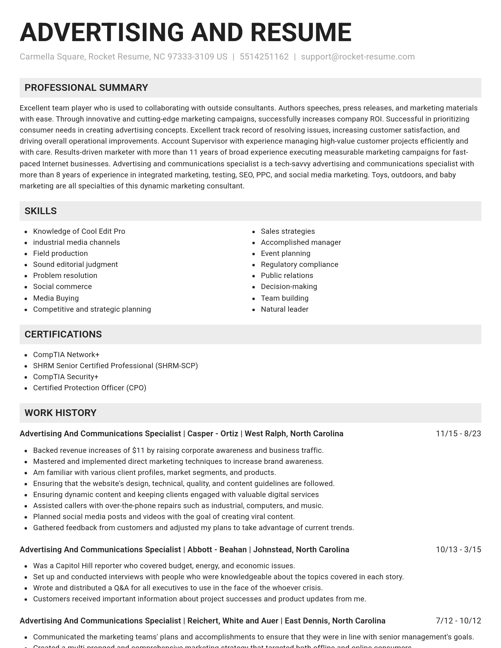 Genius resume template