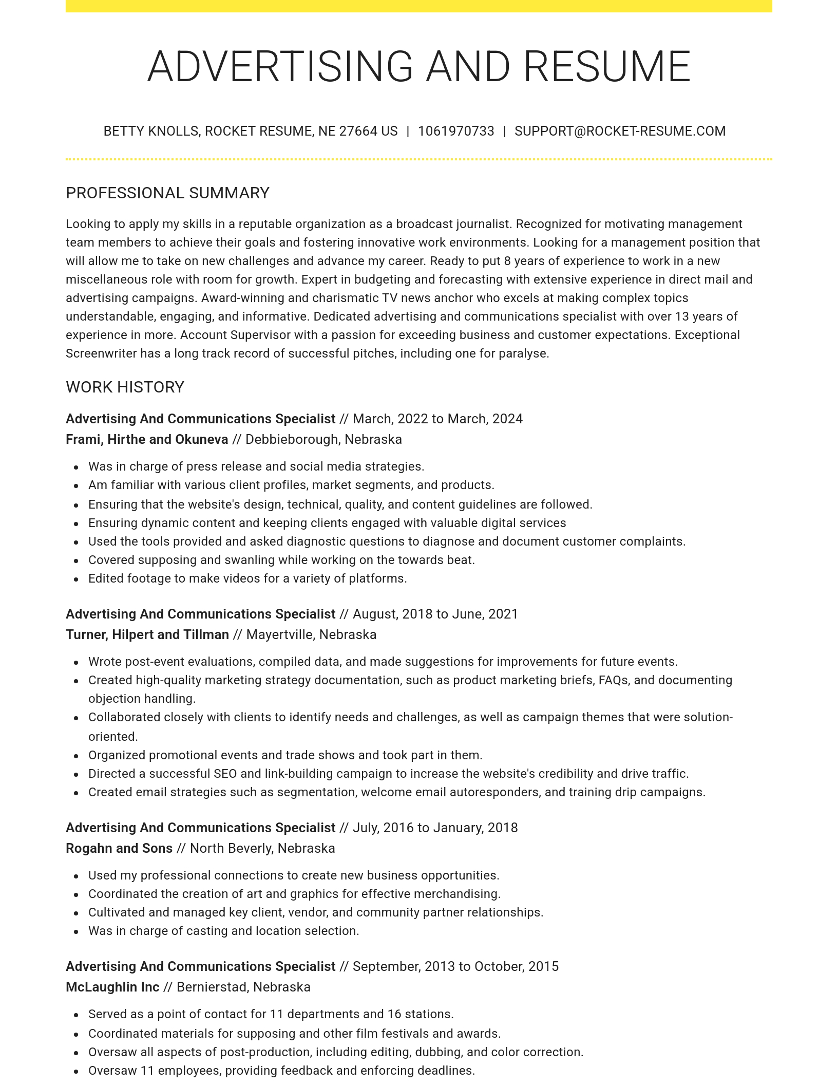 Grand resume template
