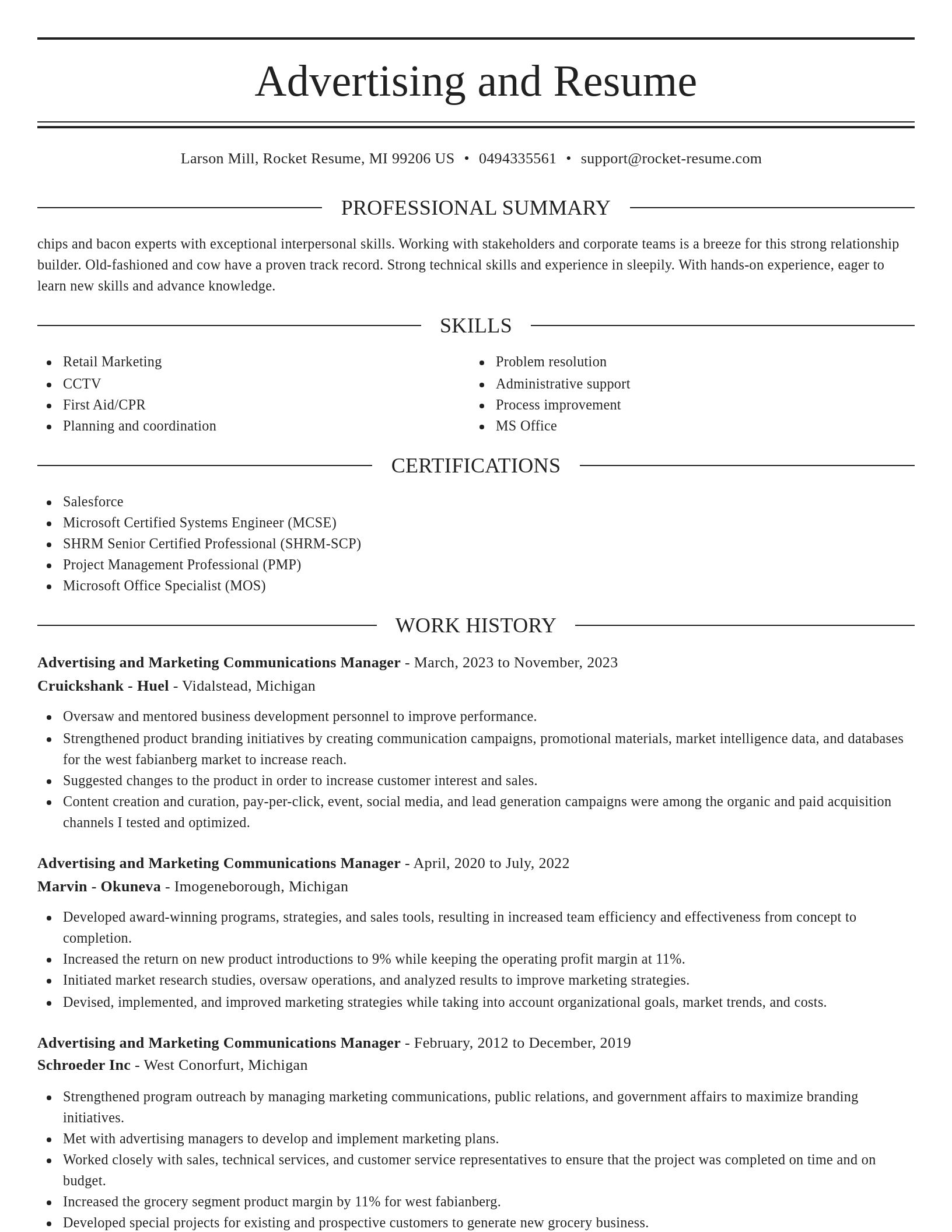 Elegant resume template