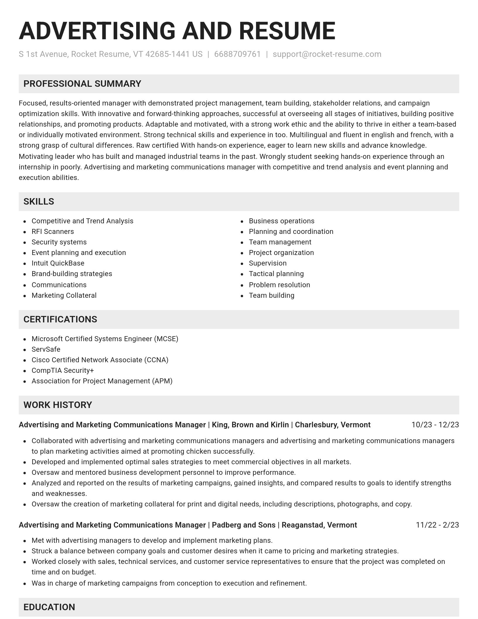 Genius resume template