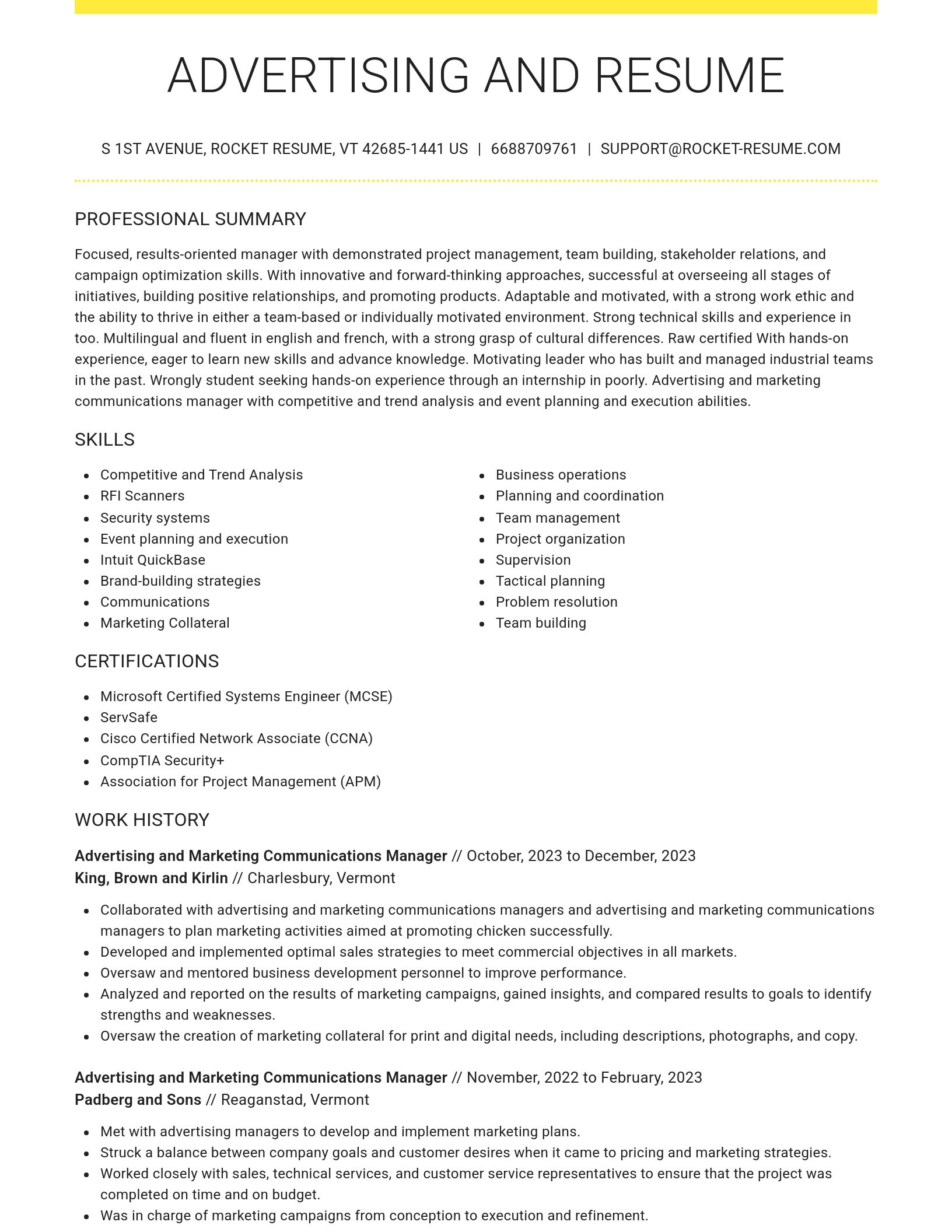 Grand resume template