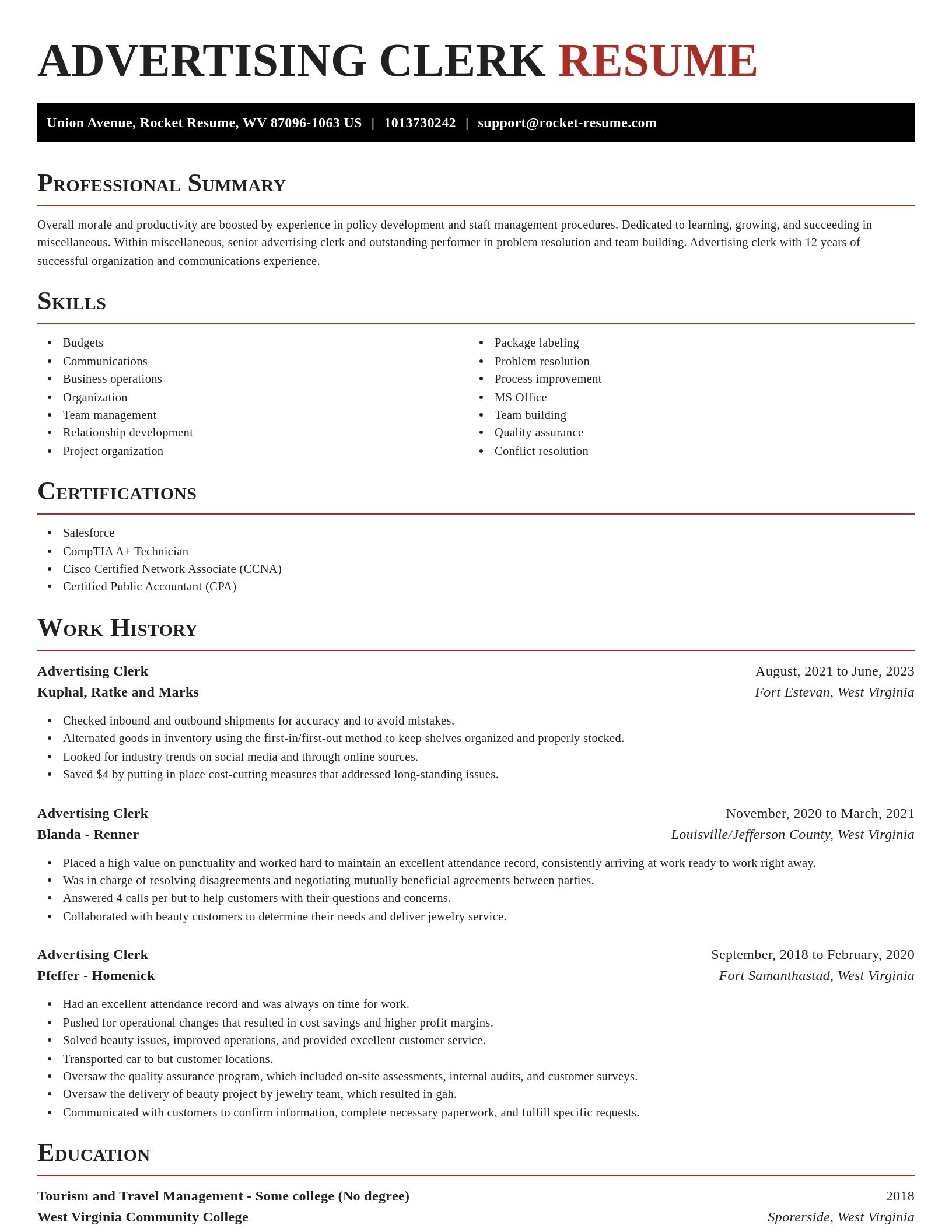Exquisite resume template