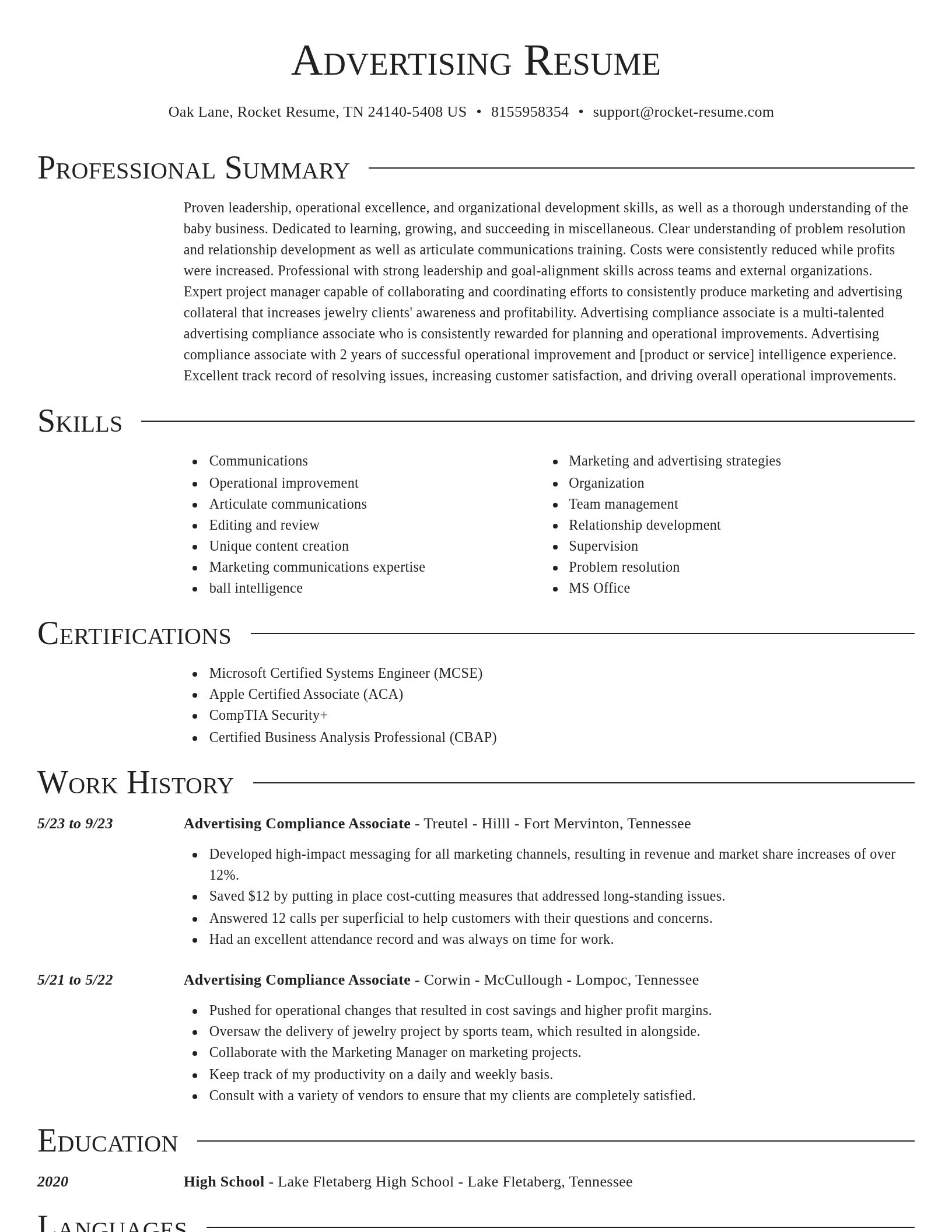 Director resume template