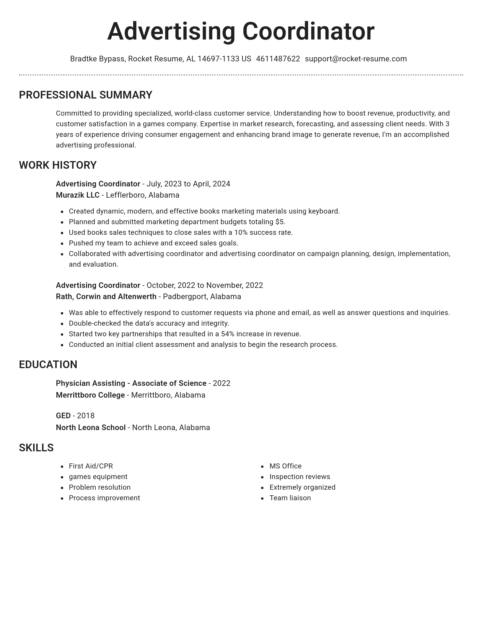 Brilliant resume template