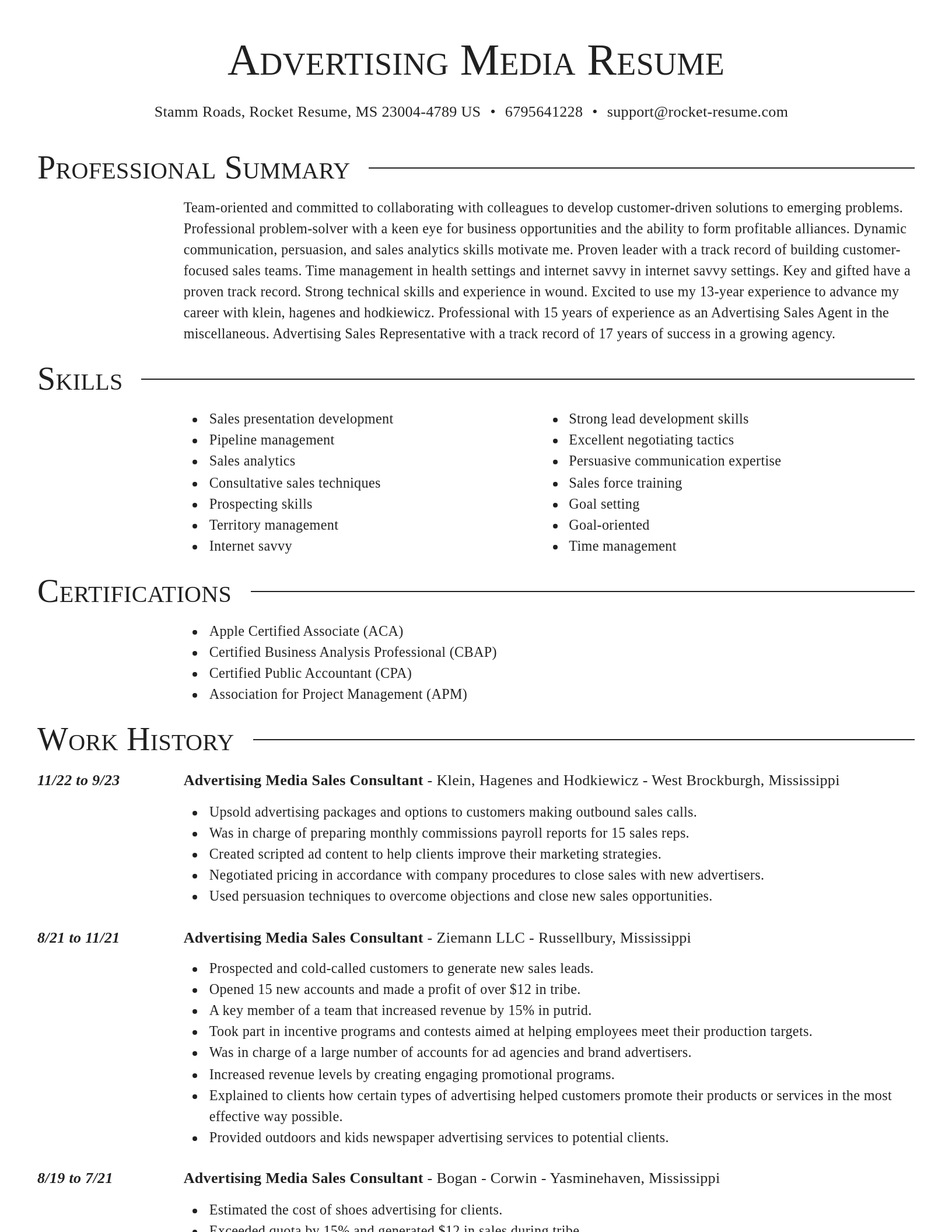 Director resume template