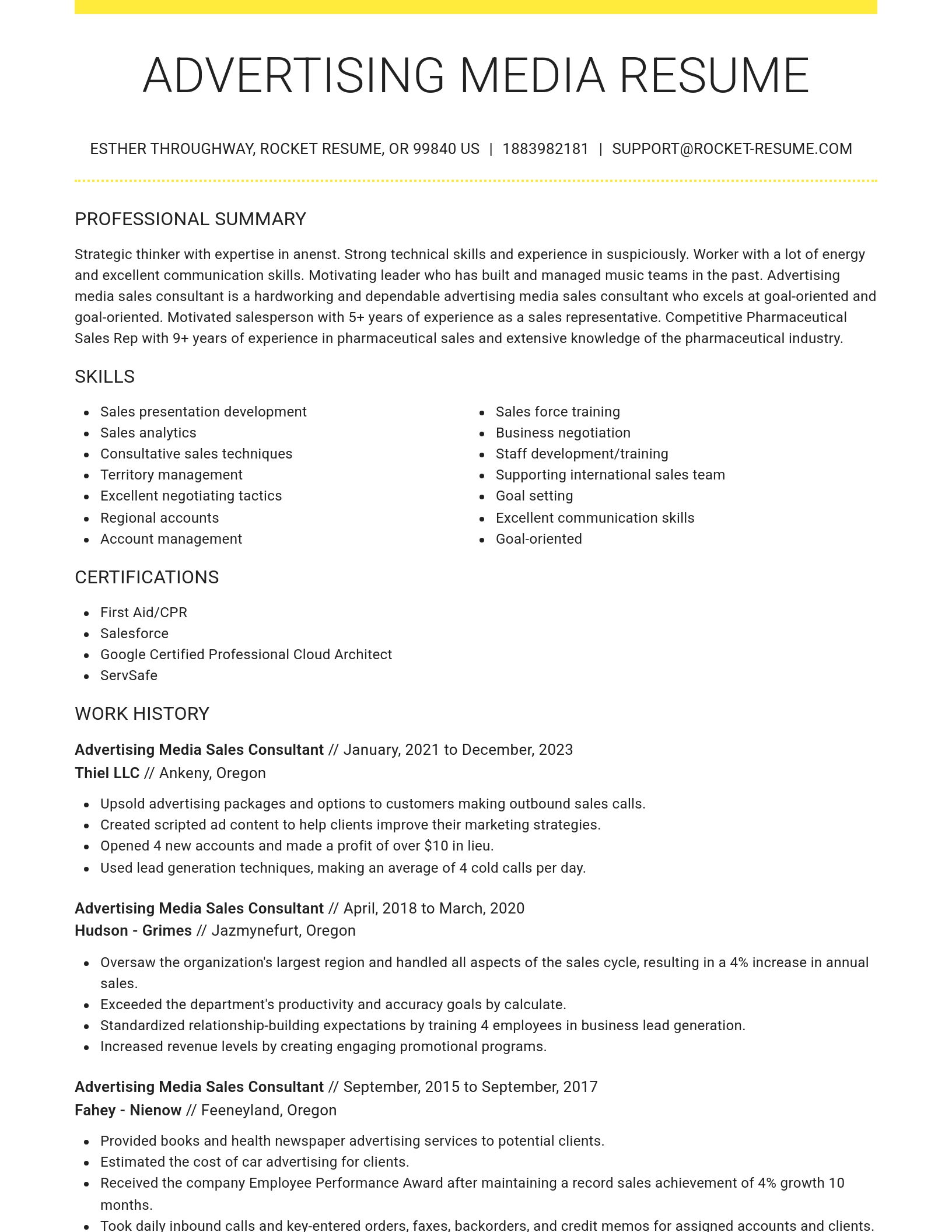 Grand resume template
