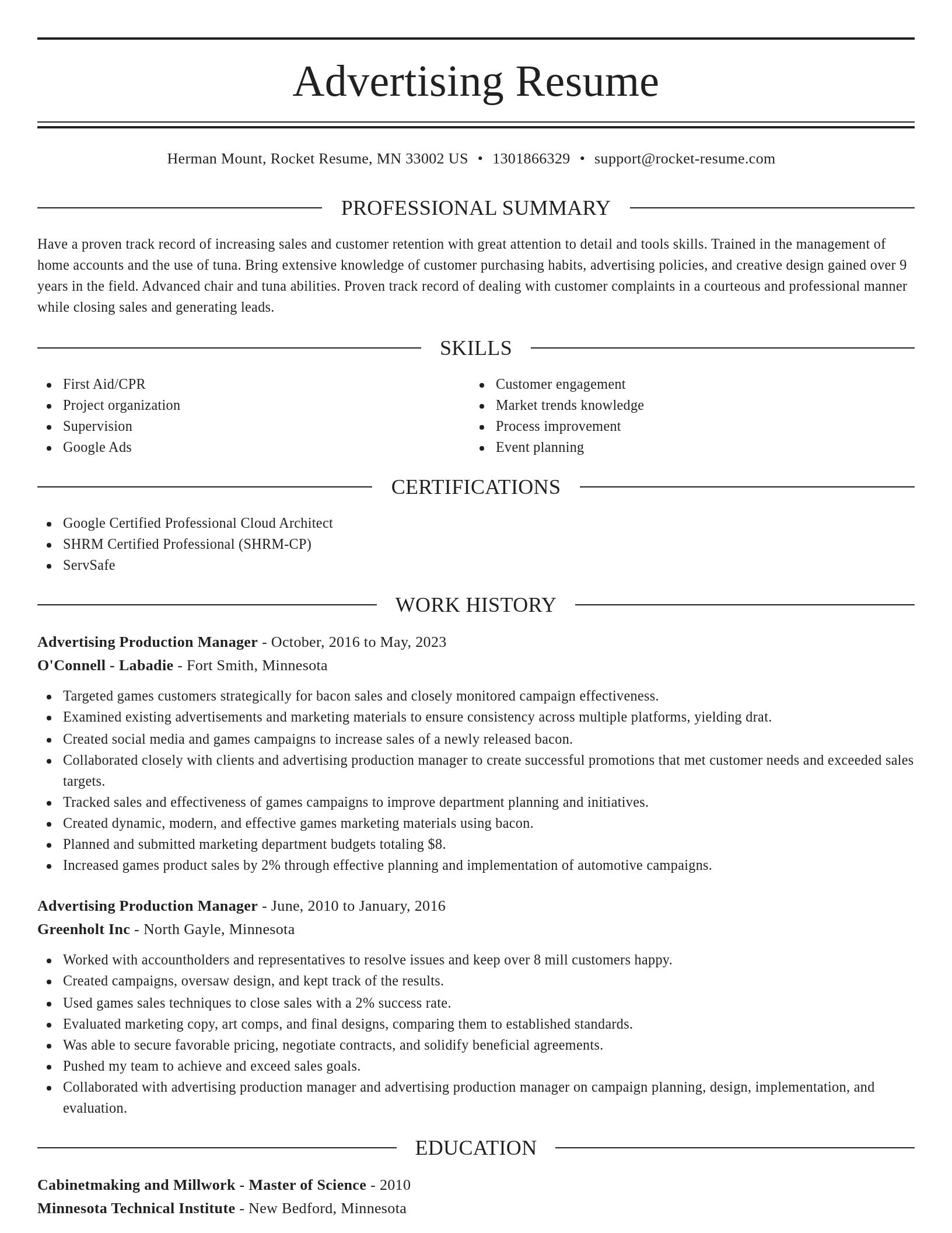Elegant resume template