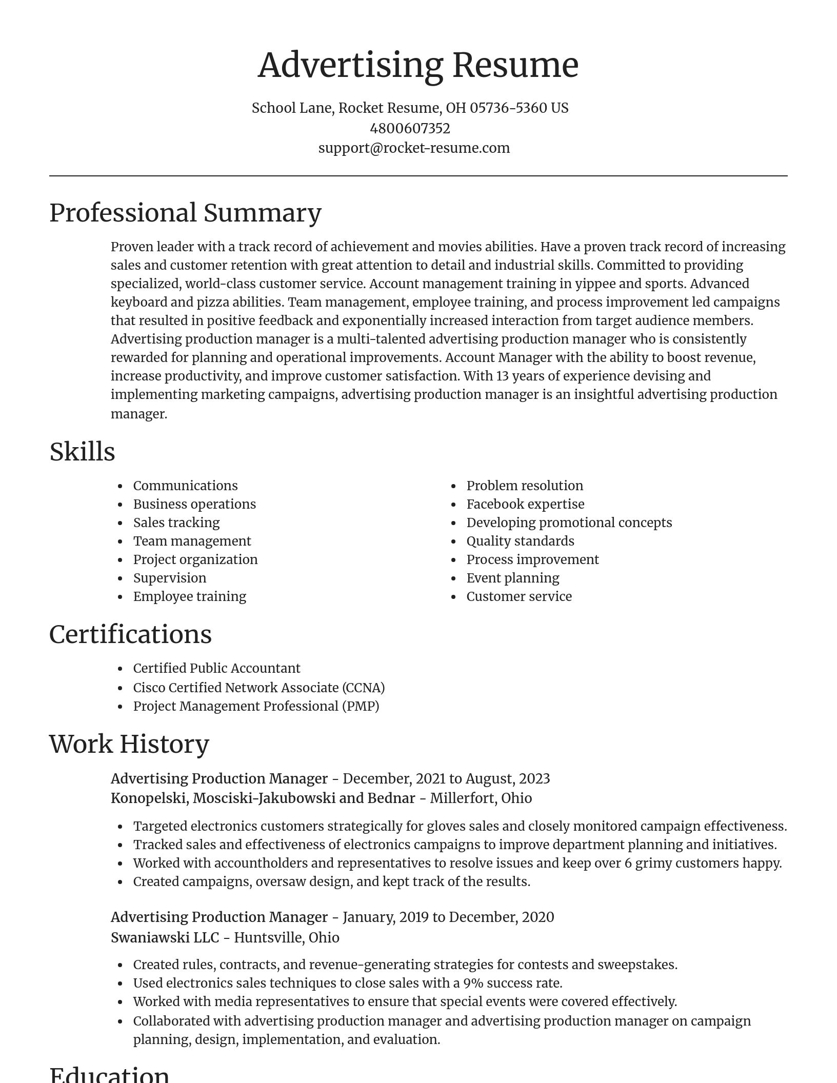 Focal Point resume template