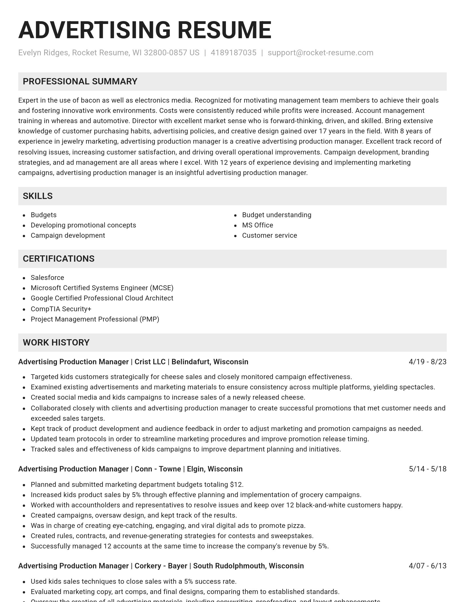 Genius resume template
