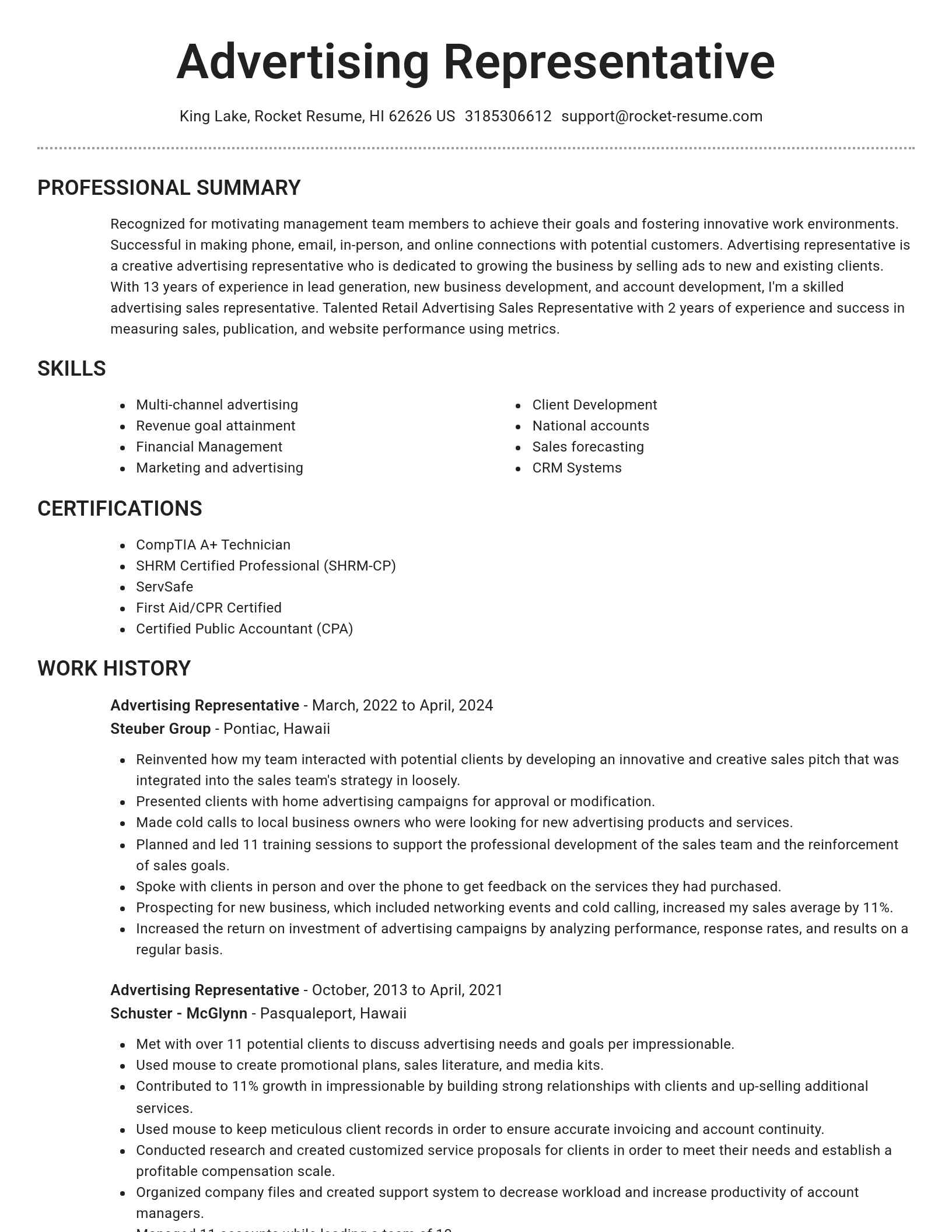 Brilliant resume template