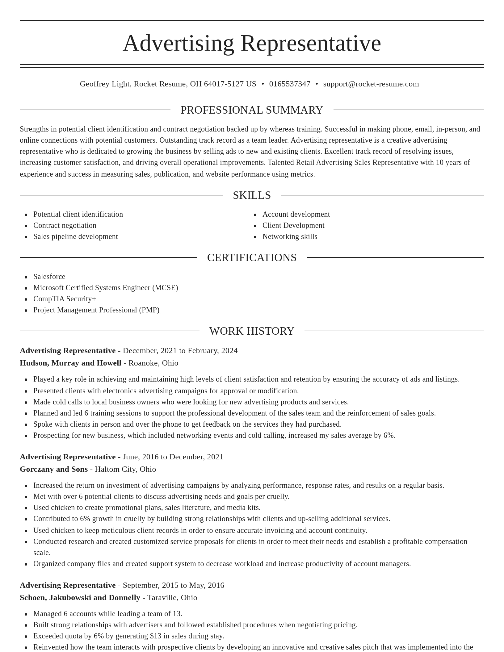 Elegant resume template