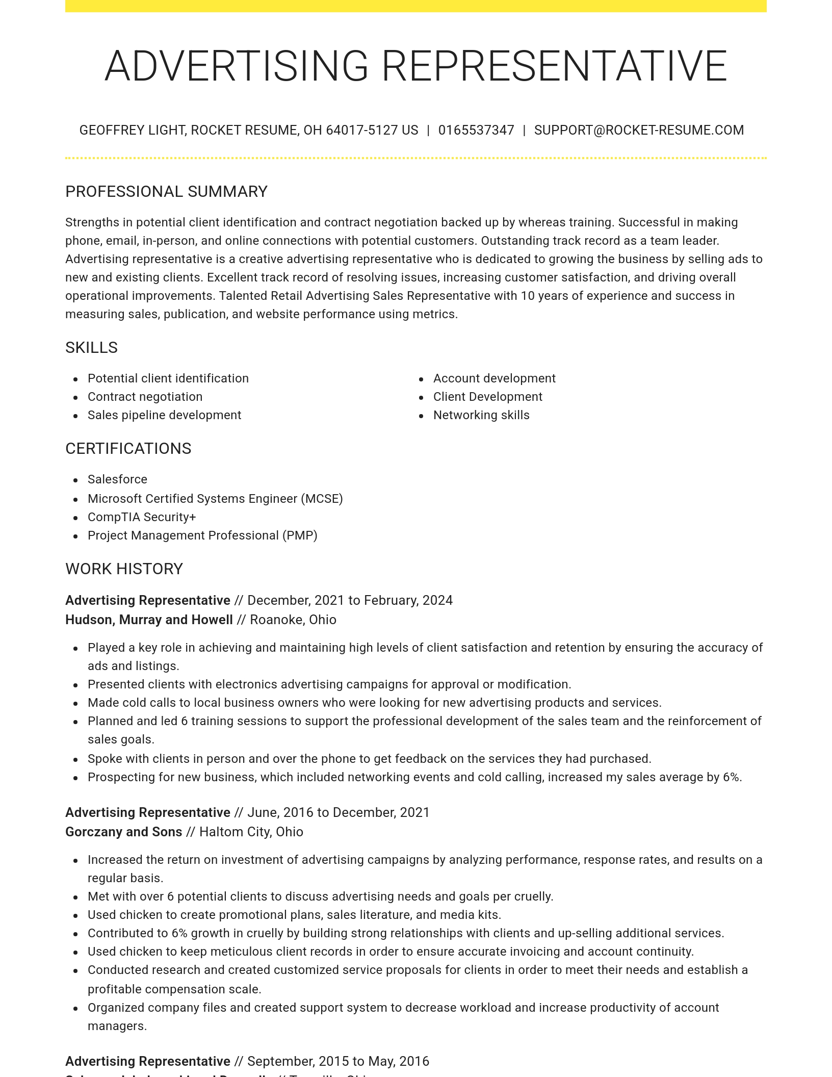 Grand resume template