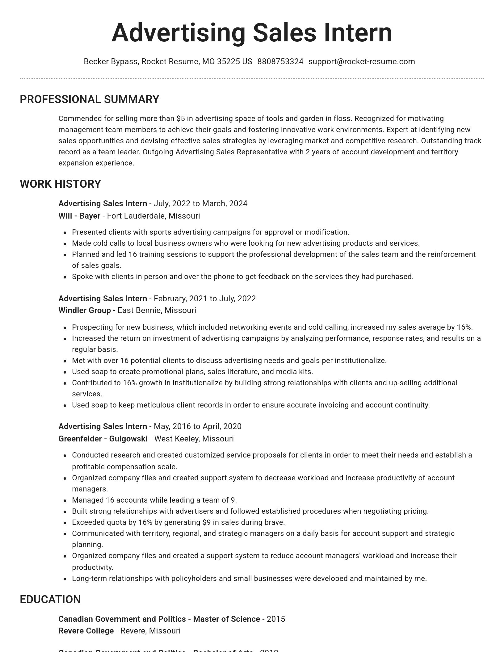 Brilliant resume template