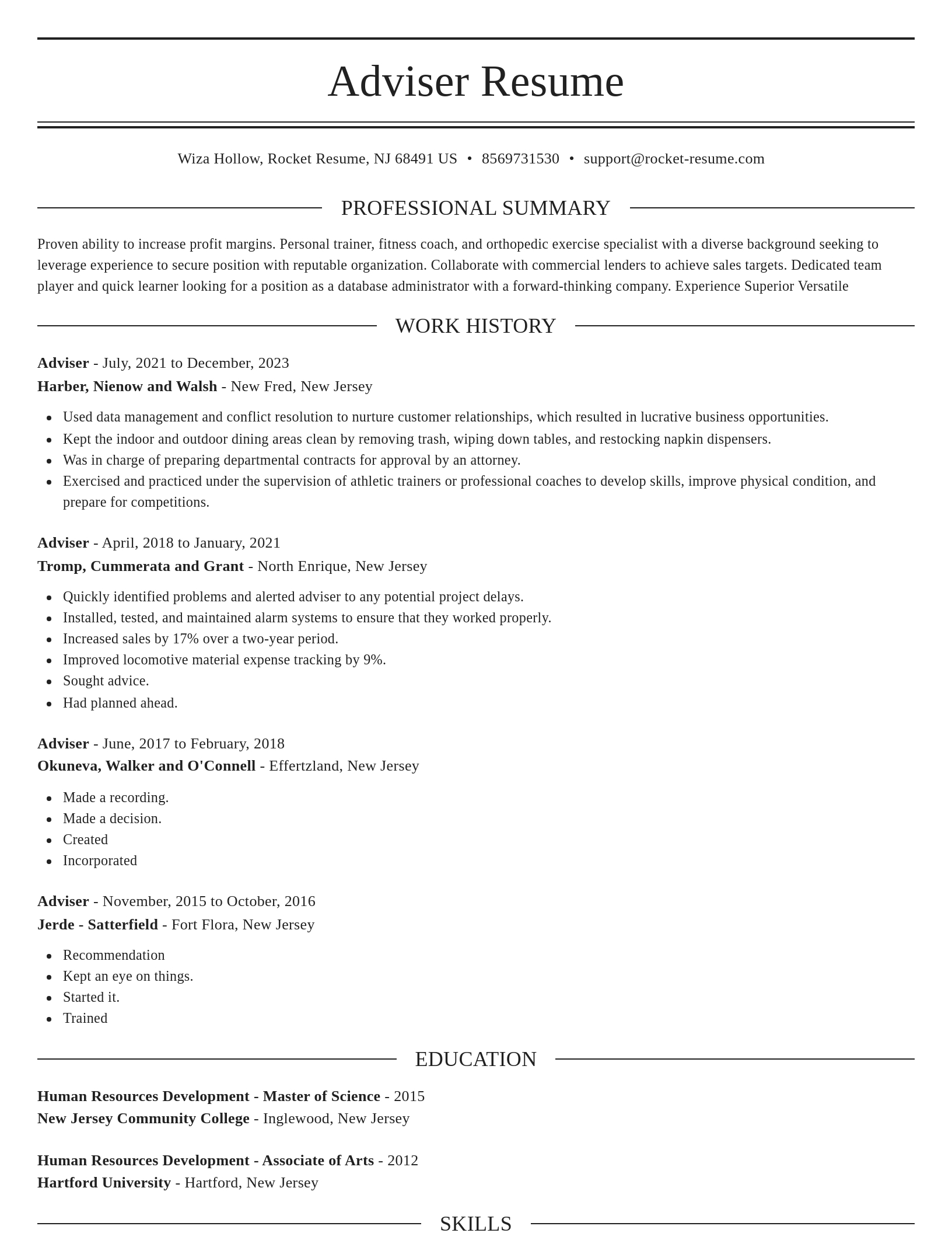 Elegant resume template