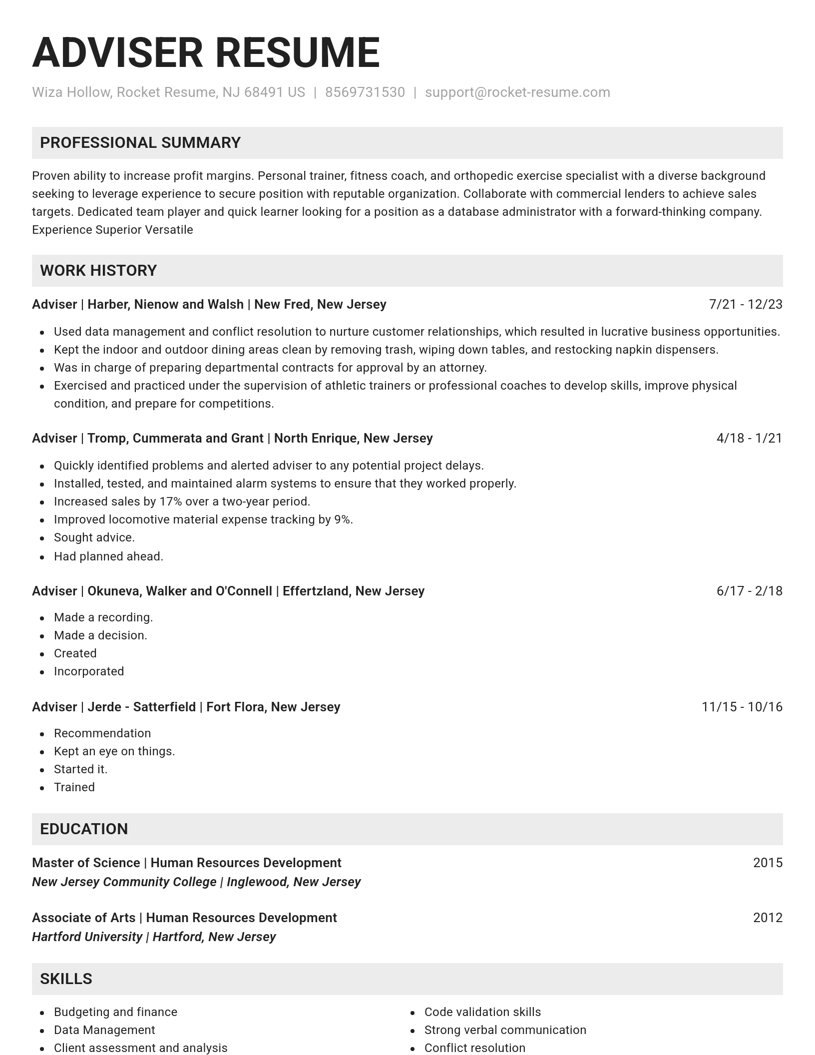 Genius resume template