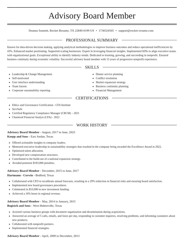 Elegant resume template