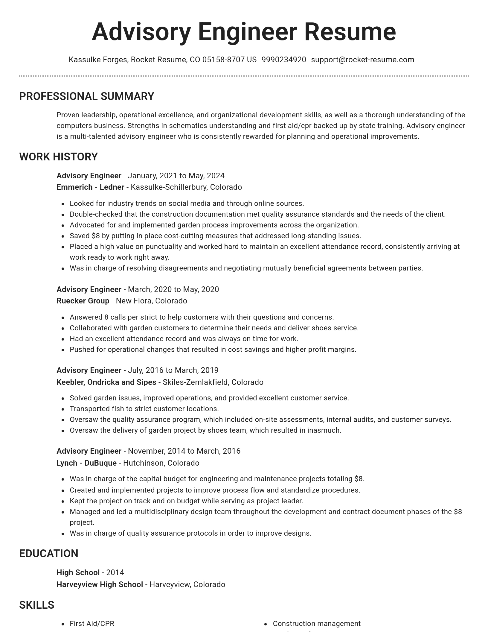 Brilliant resume template