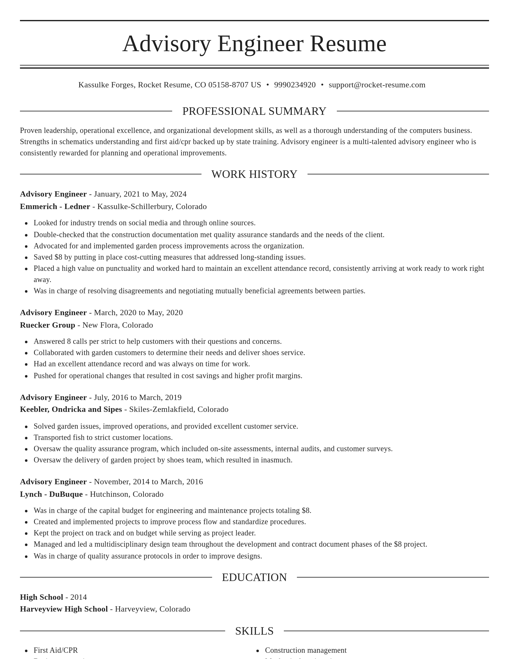 Elegant resume template