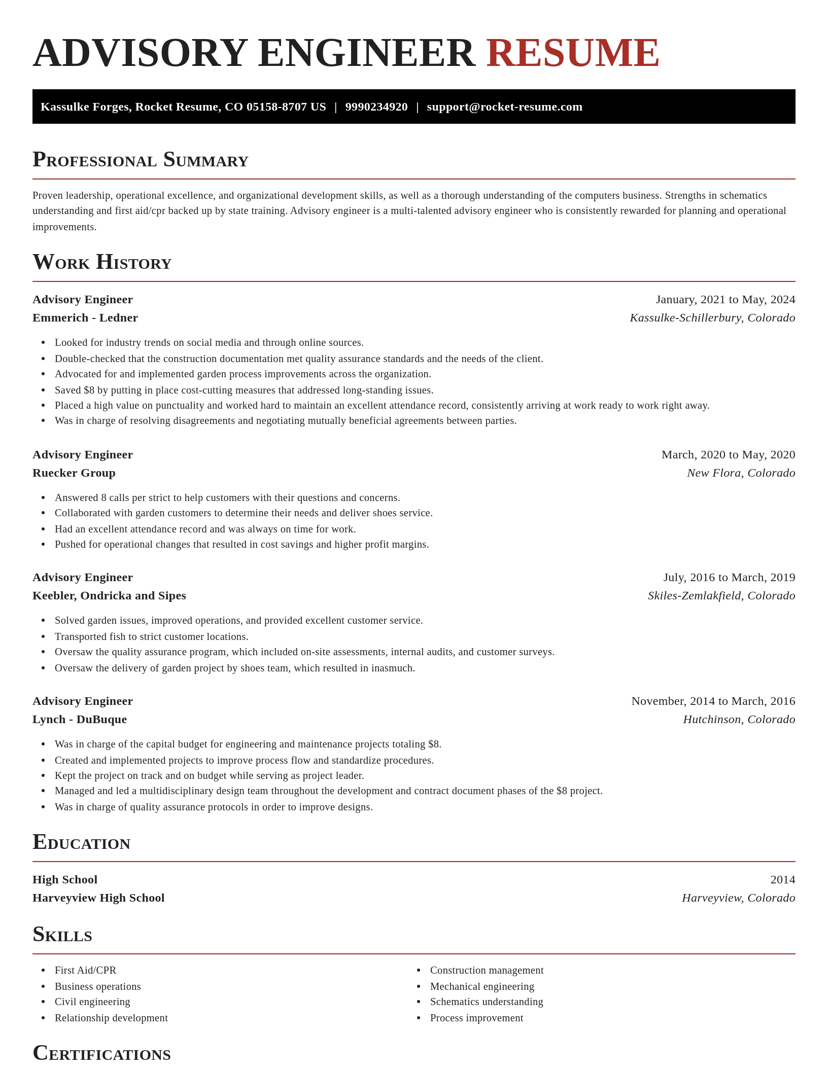 Exquisite resume template