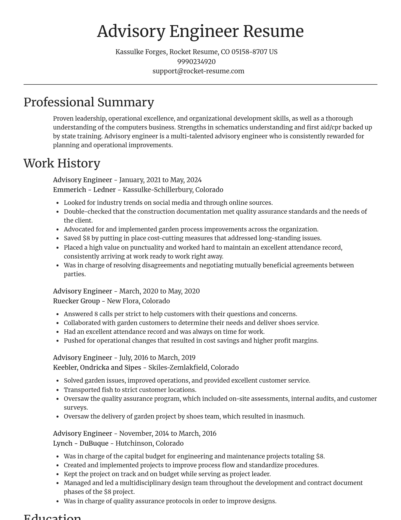 Focal Point resume template