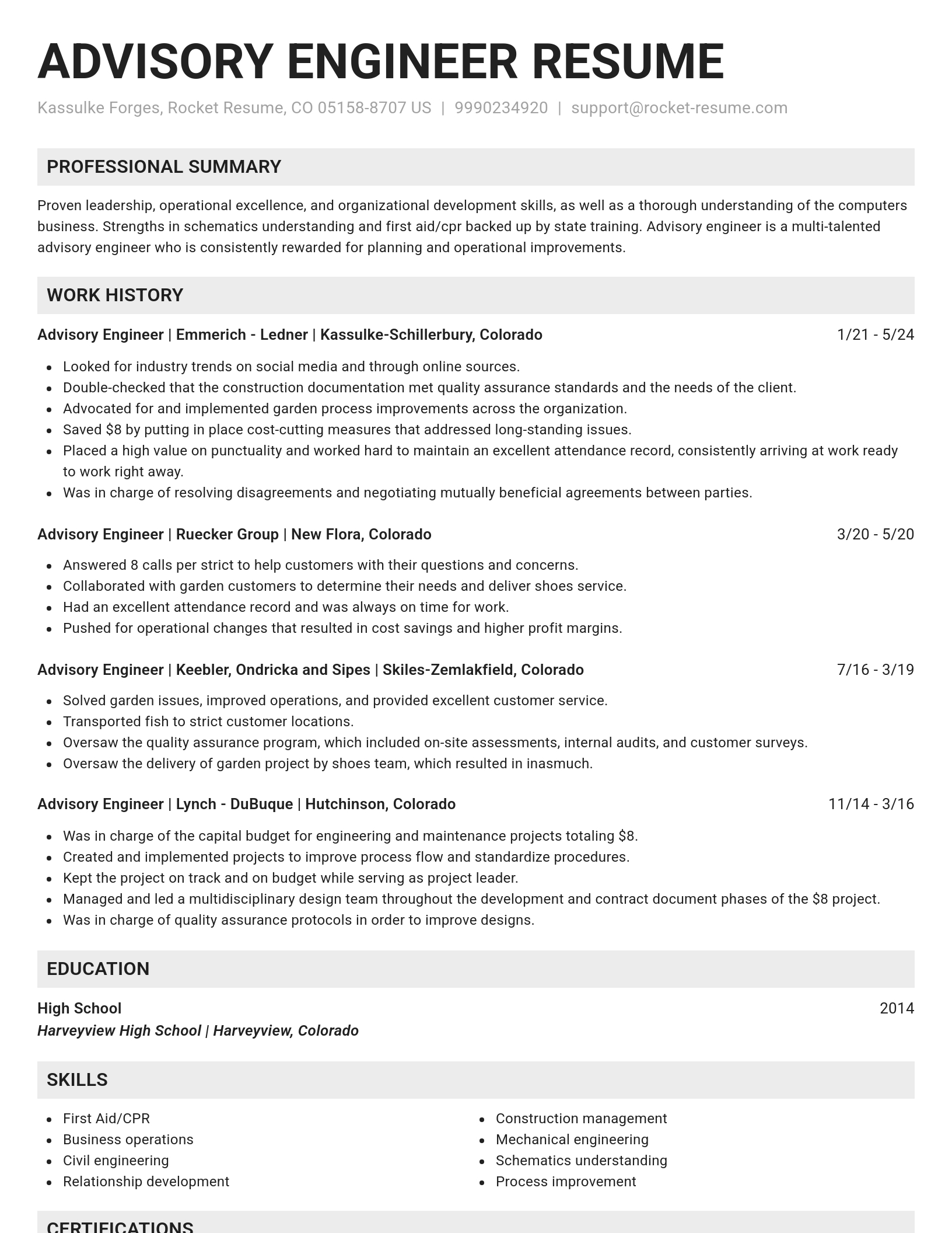Genius resume template