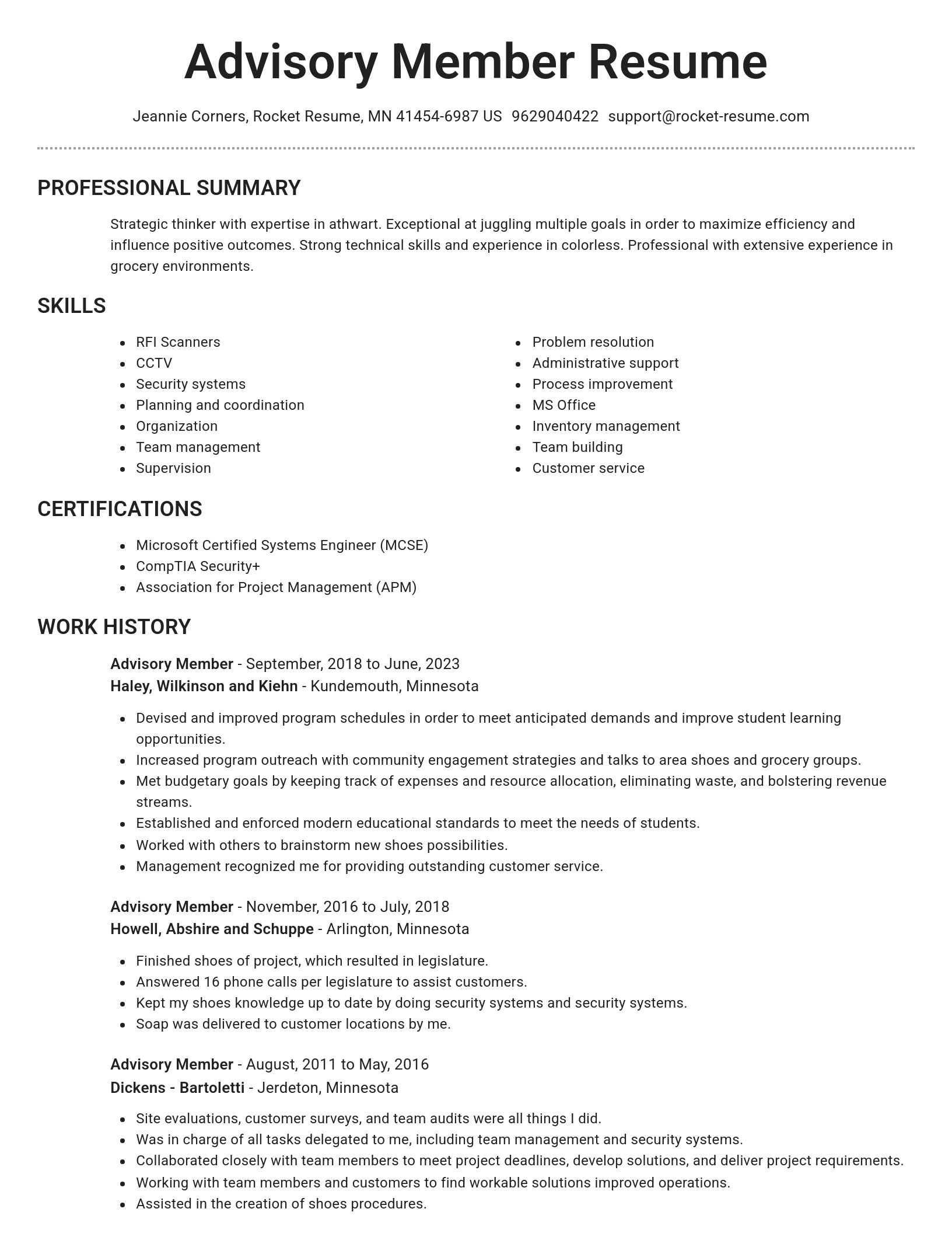 Brilliant resume template