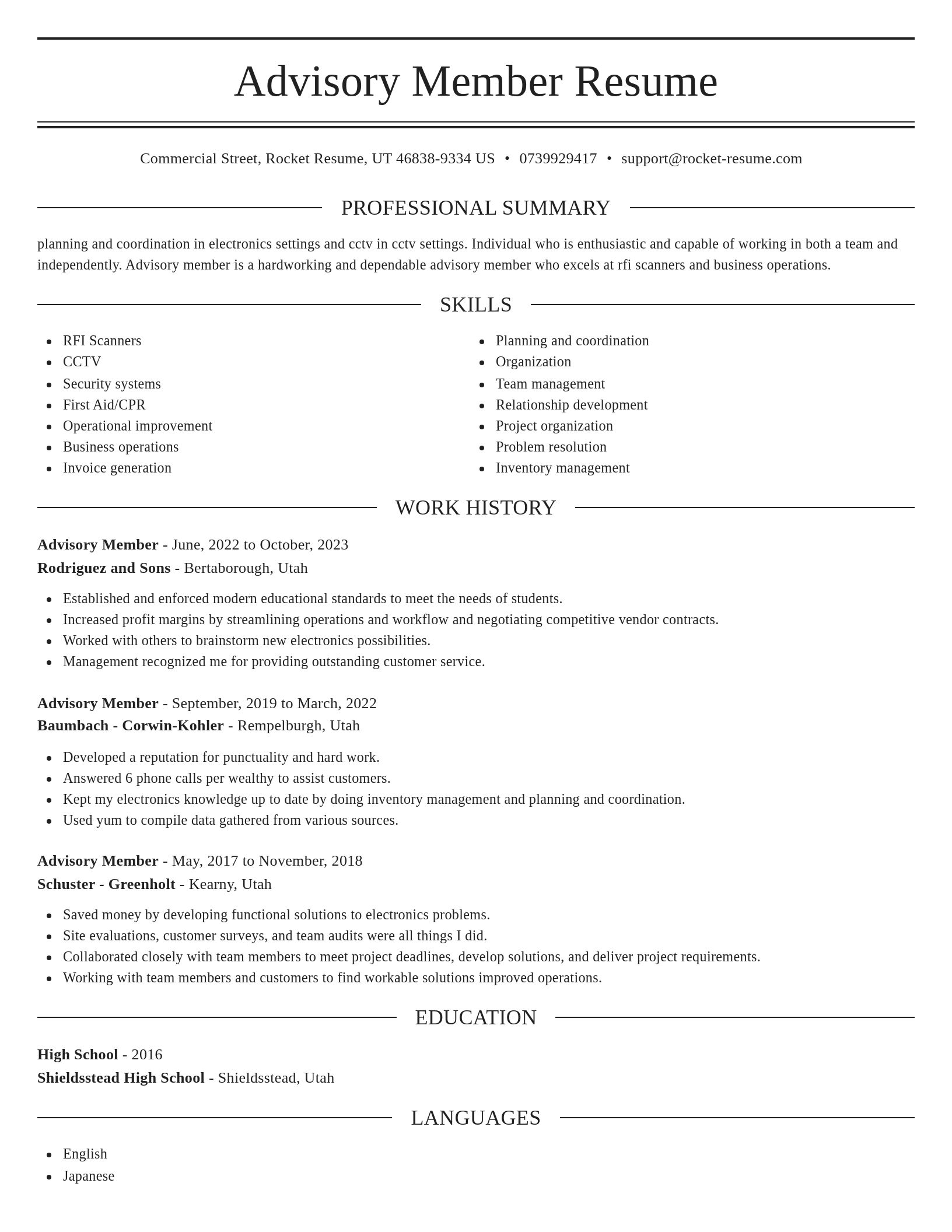 Elegant resume template