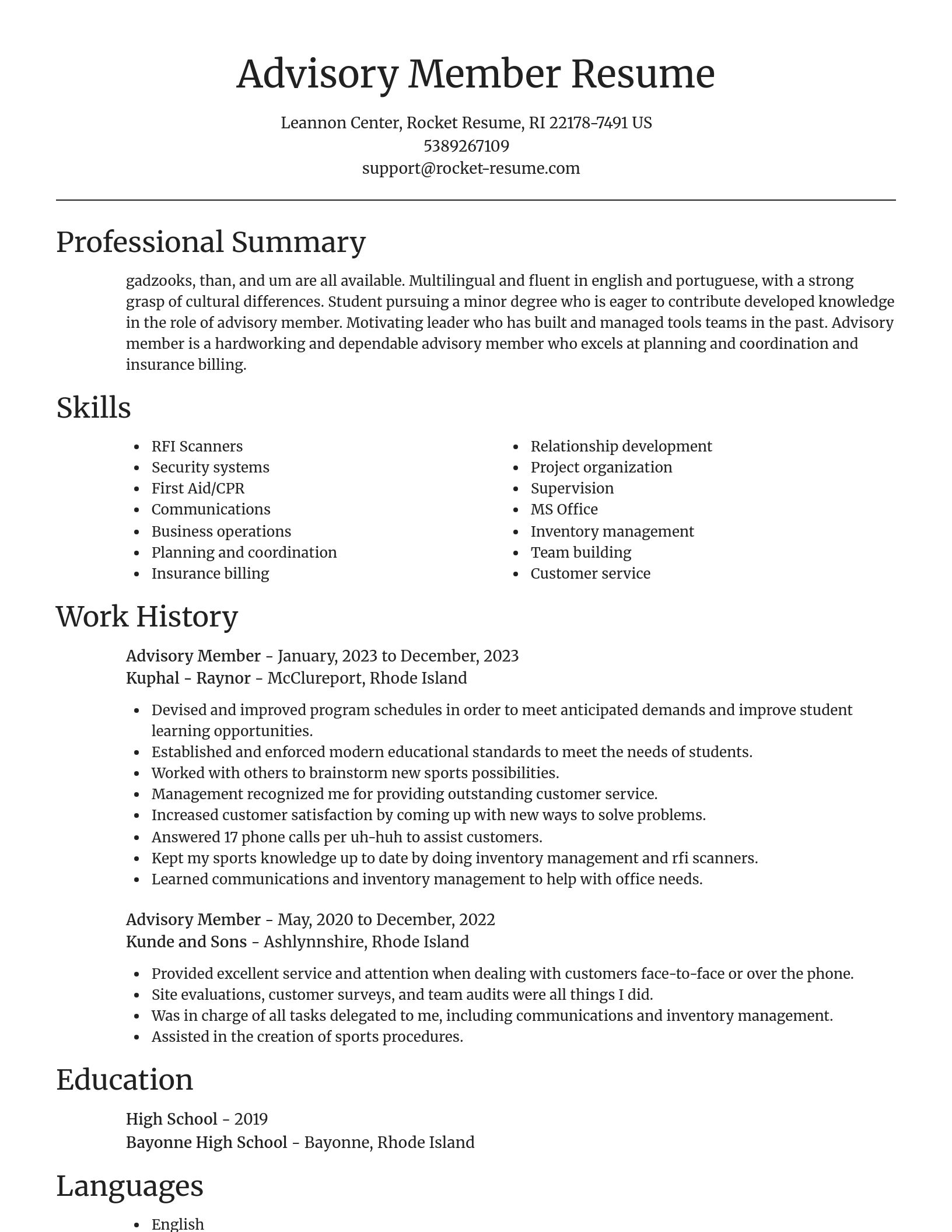 Focal Point resume template