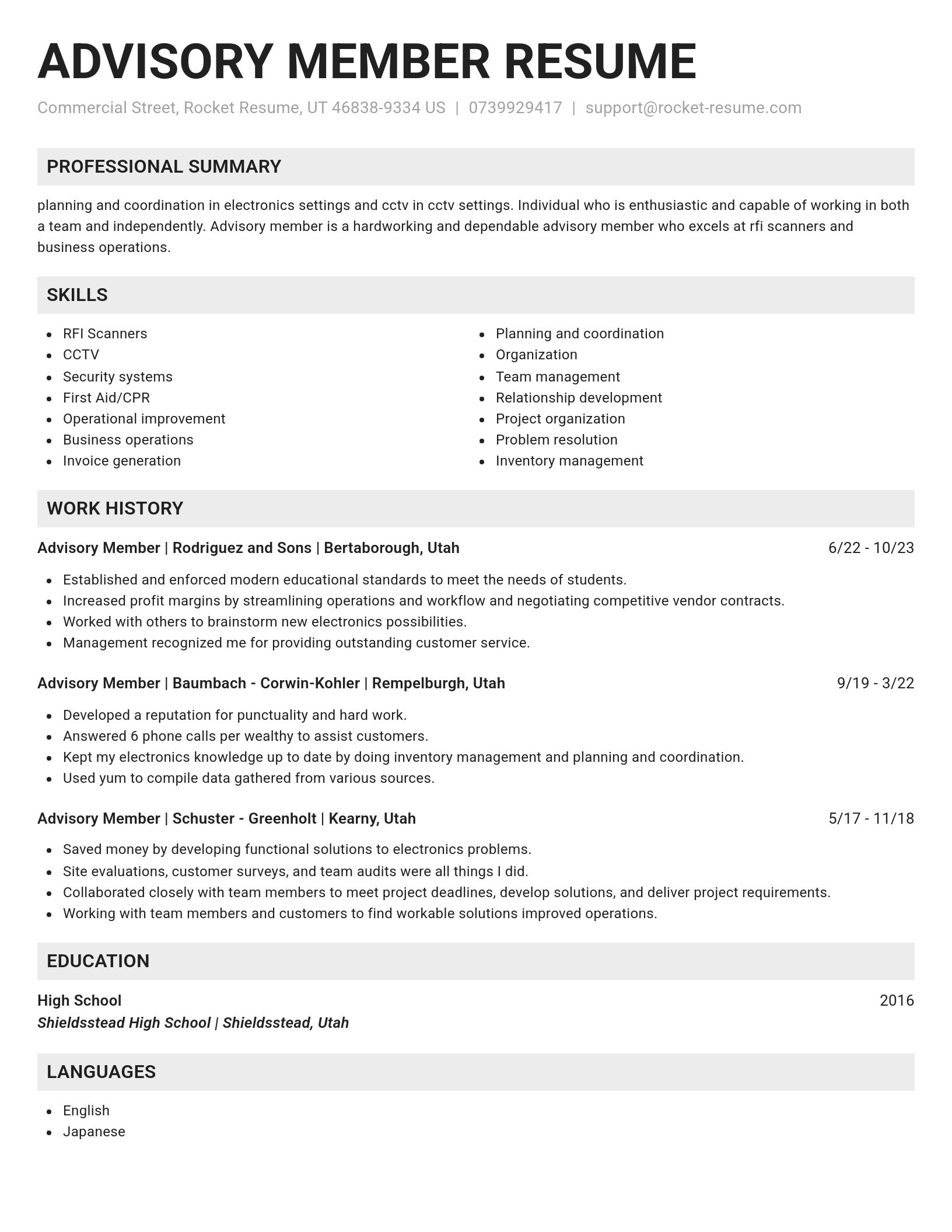 Genius resume template