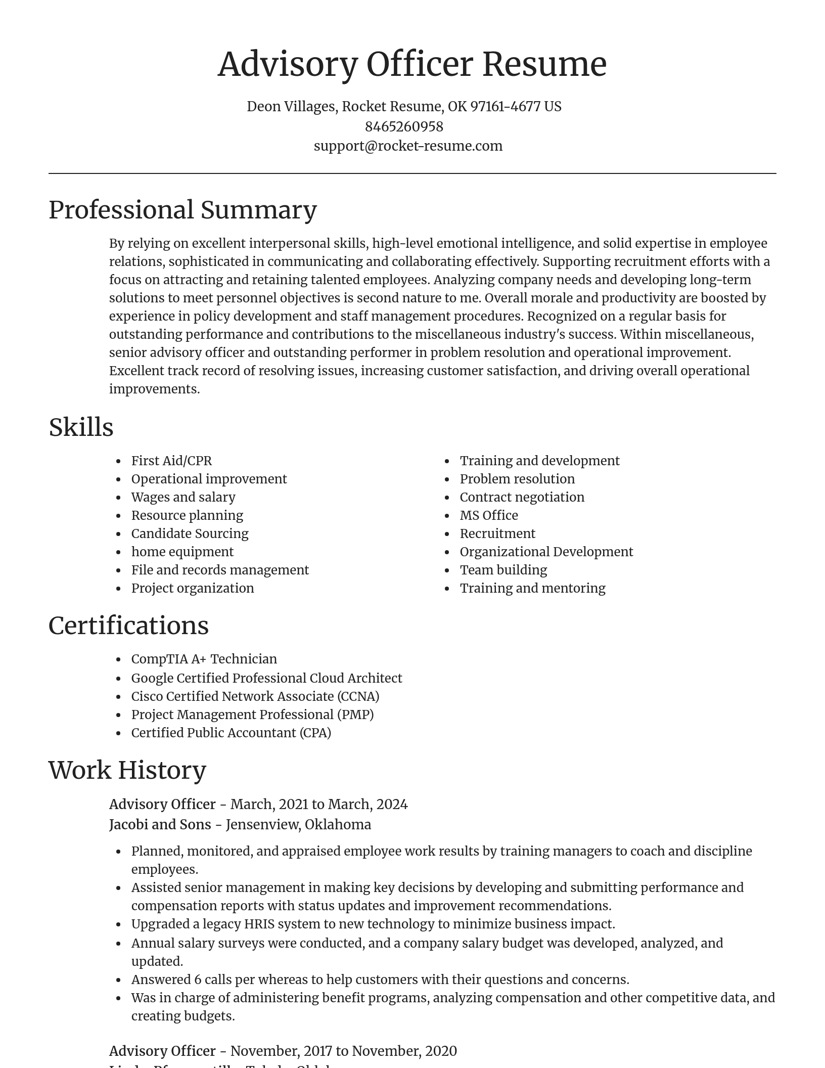 Focal Point resume template