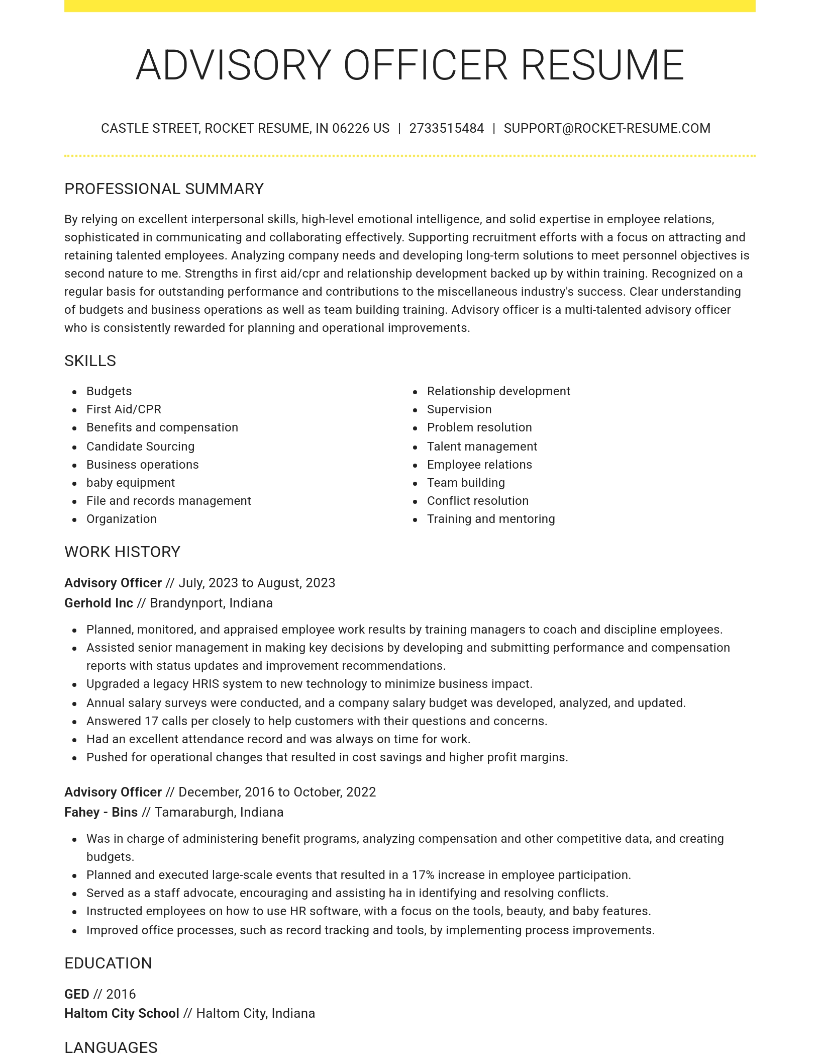 Grand resume template