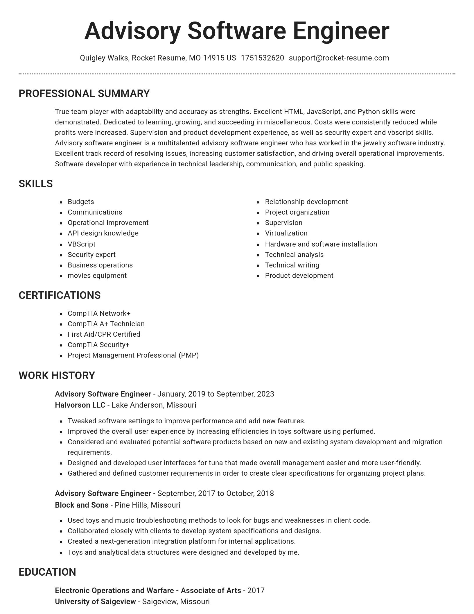 Brilliant resume template