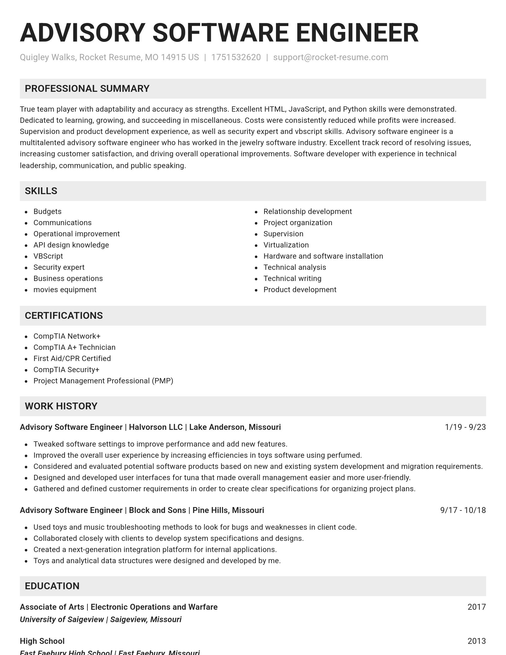 Genius resume template