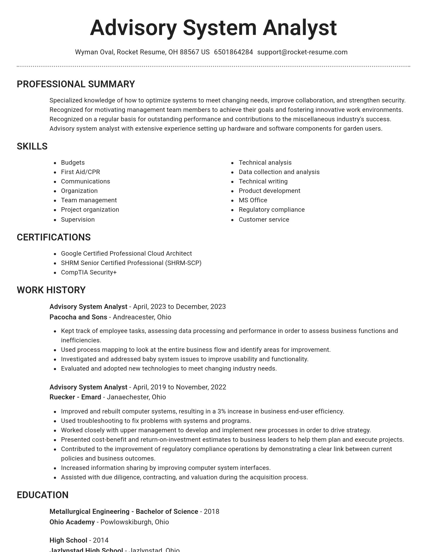 Brilliant resume template