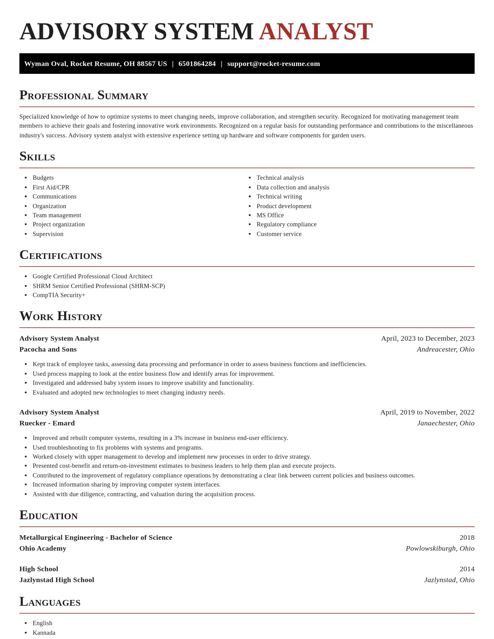 Exquisite resume template