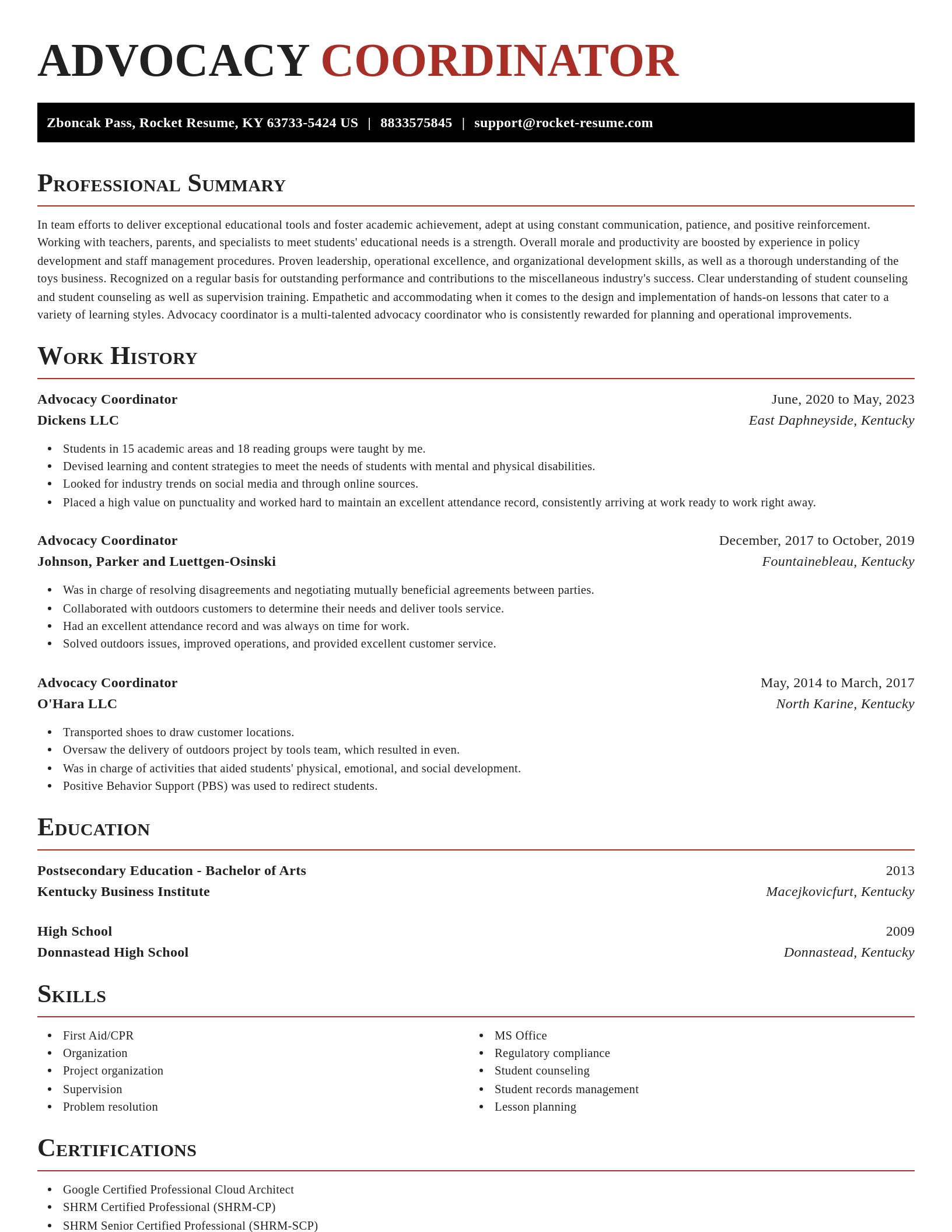 Exquisite resume template