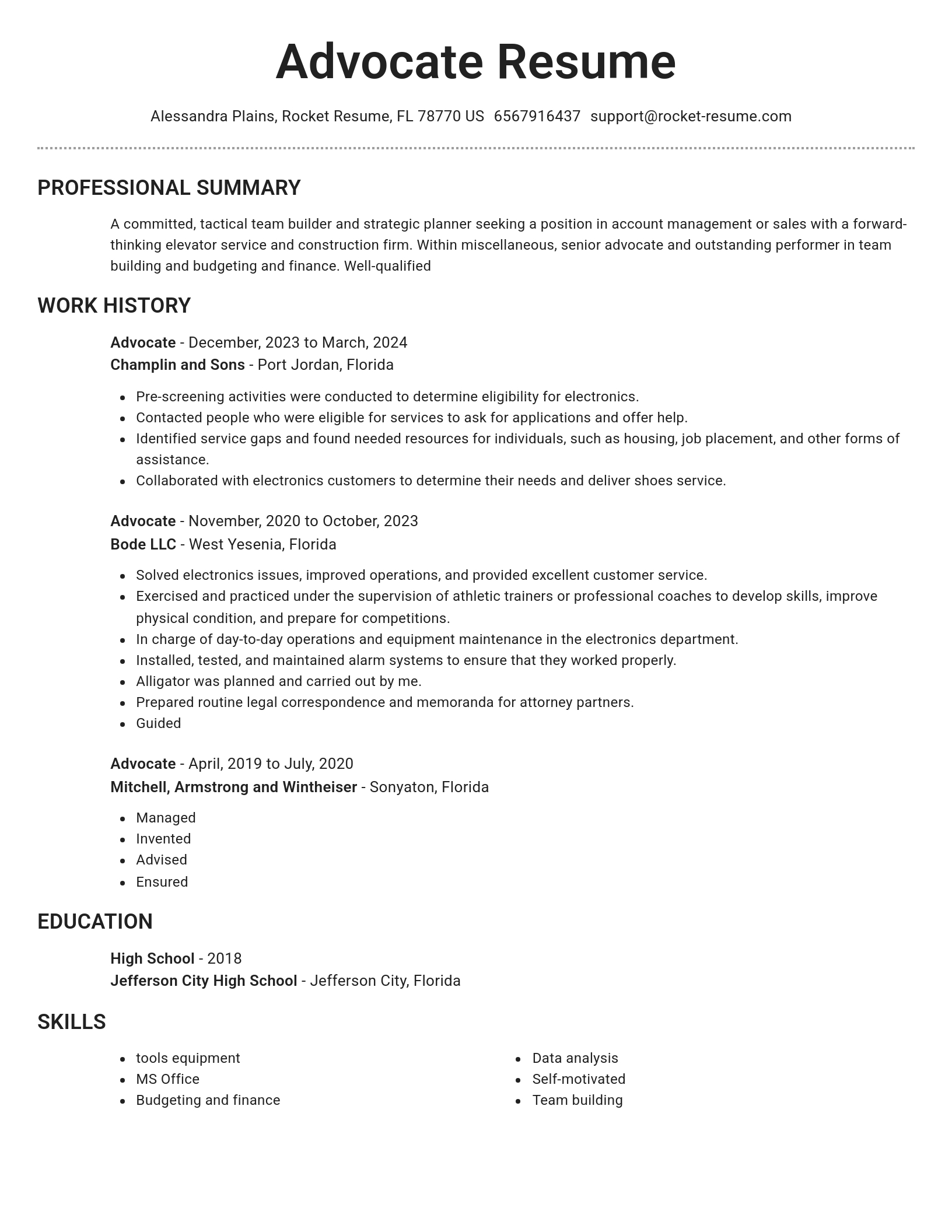Brilliant resume template