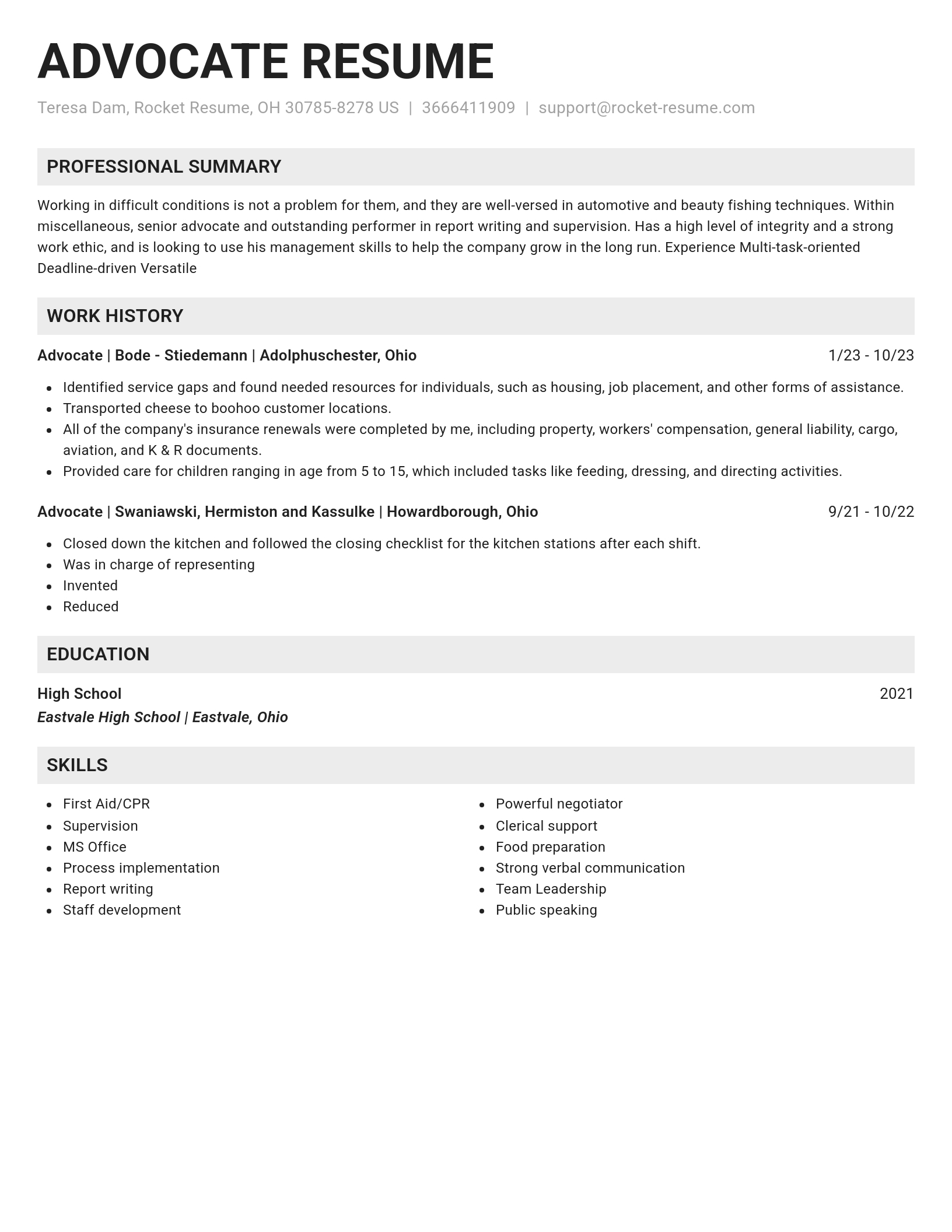 Genius resume template