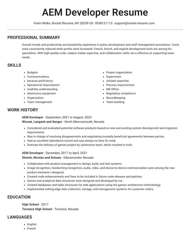 Brilliant resume template