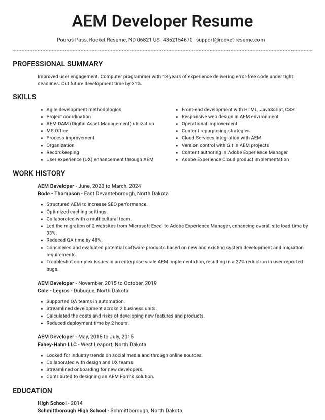 Brilliant resume template