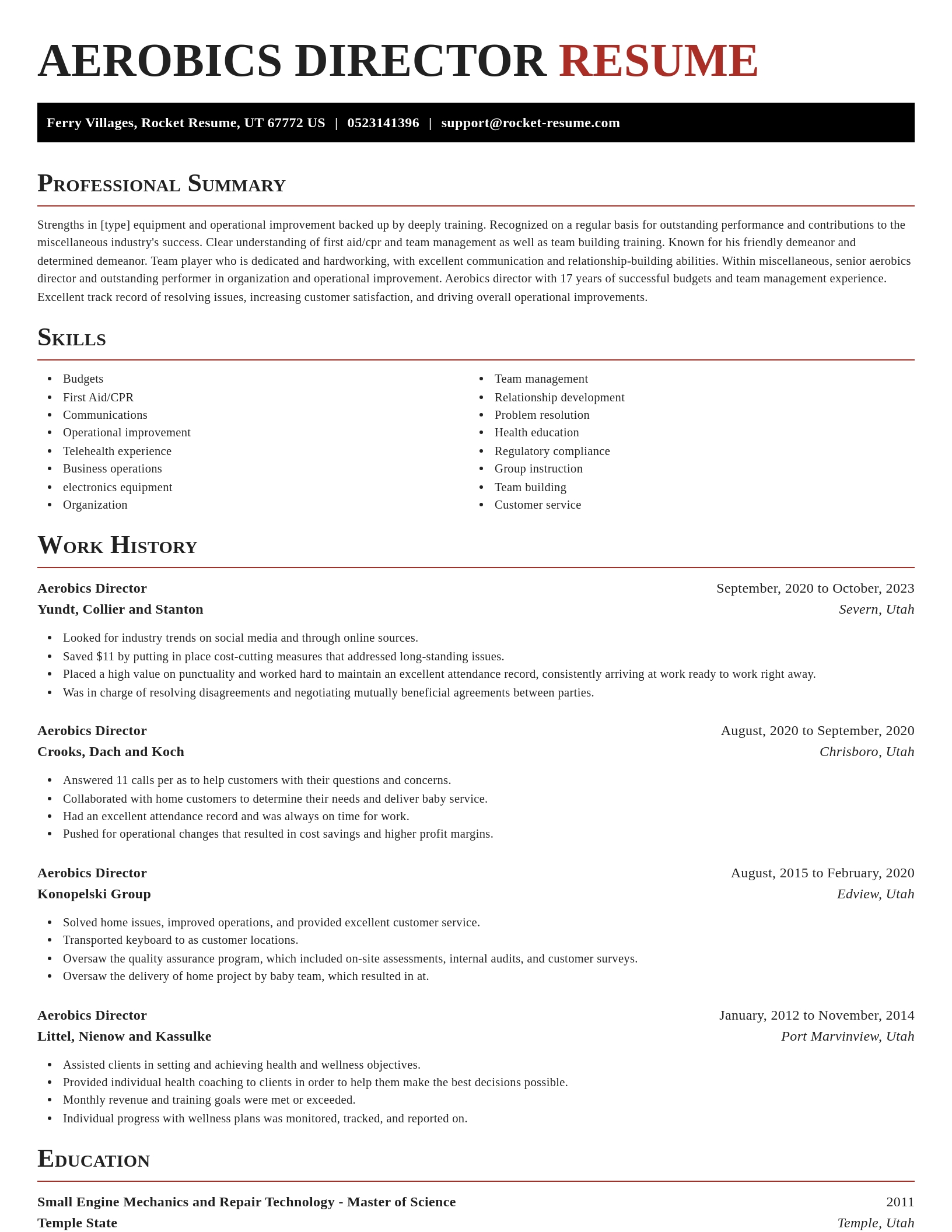 Exquisite resume template