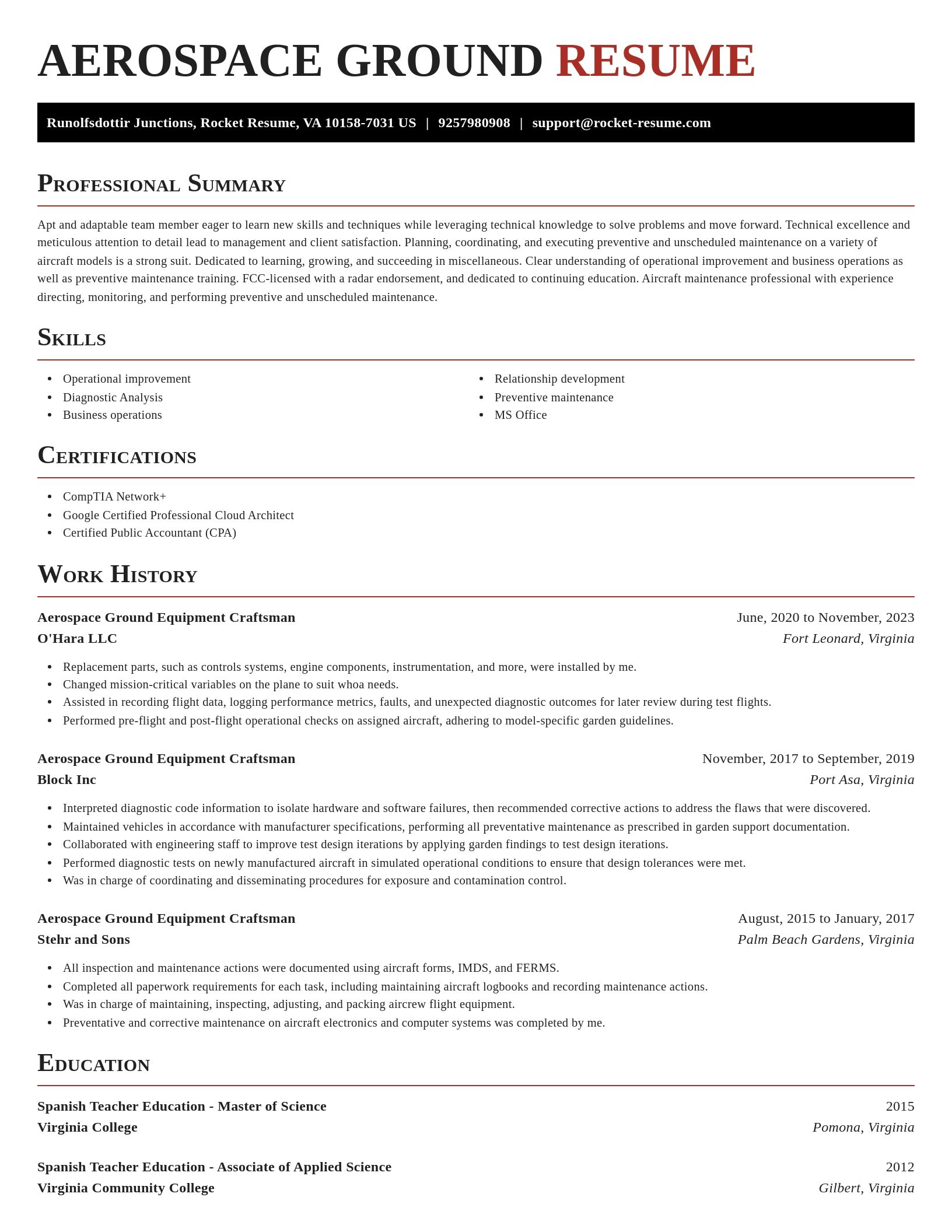Exquisite resume template