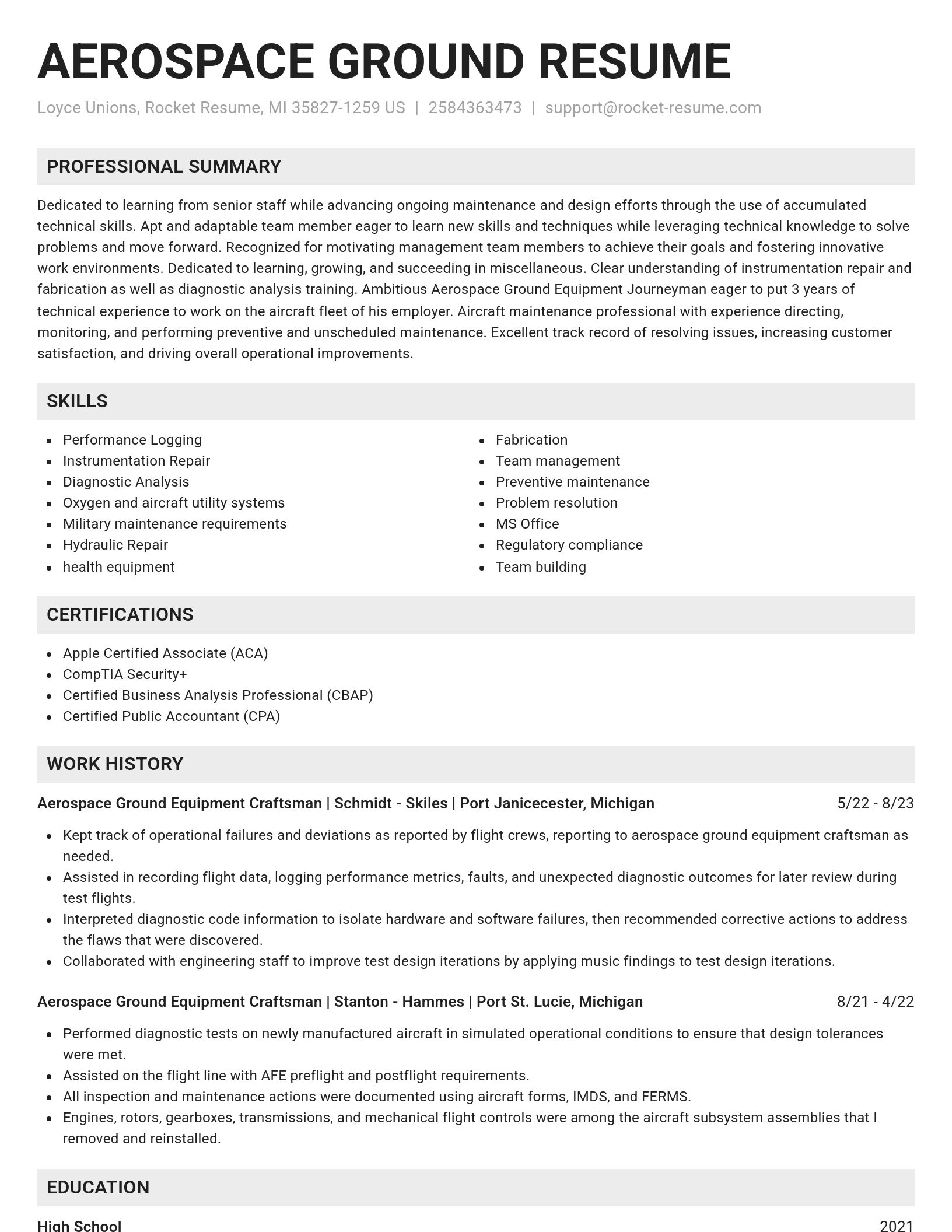 Genius resume template