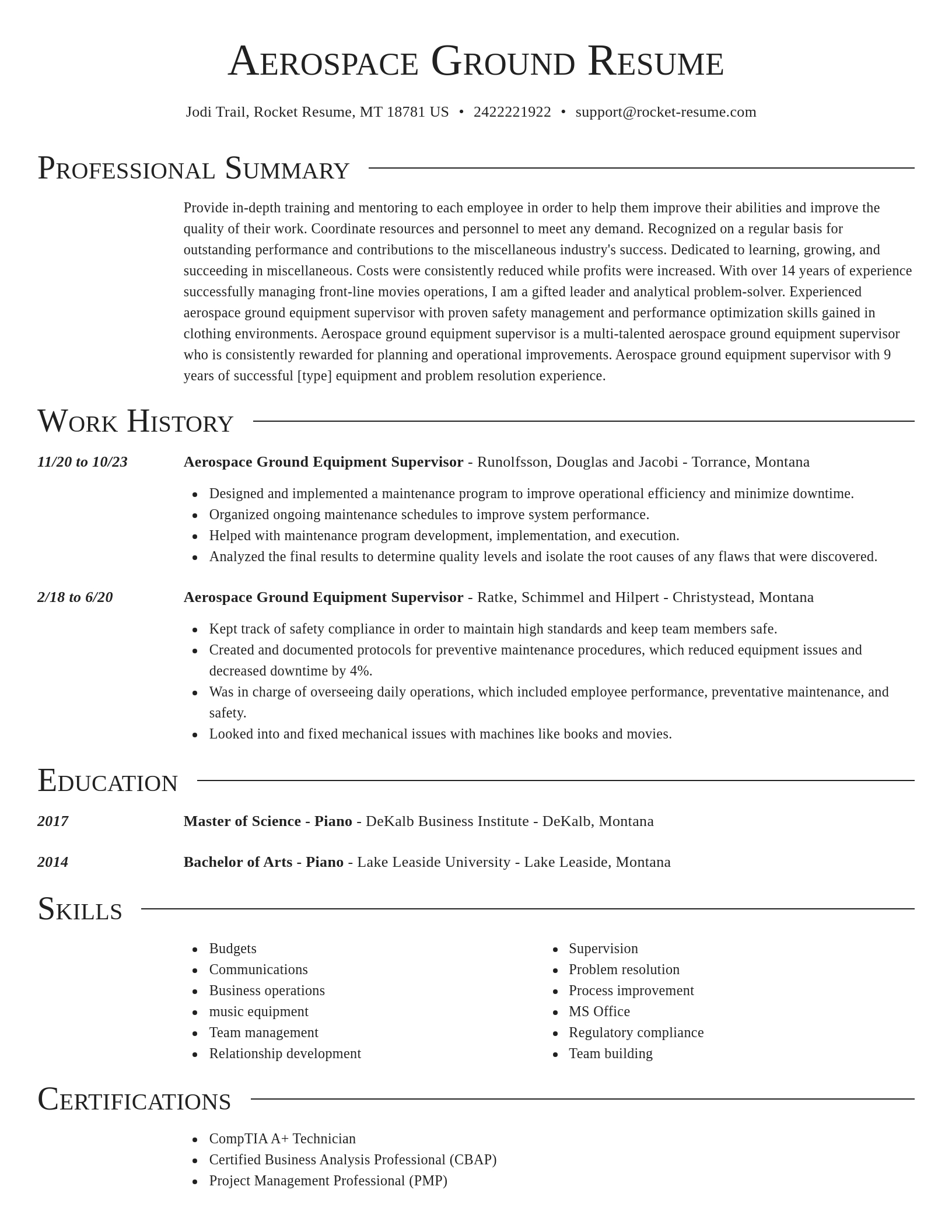 Director resume template